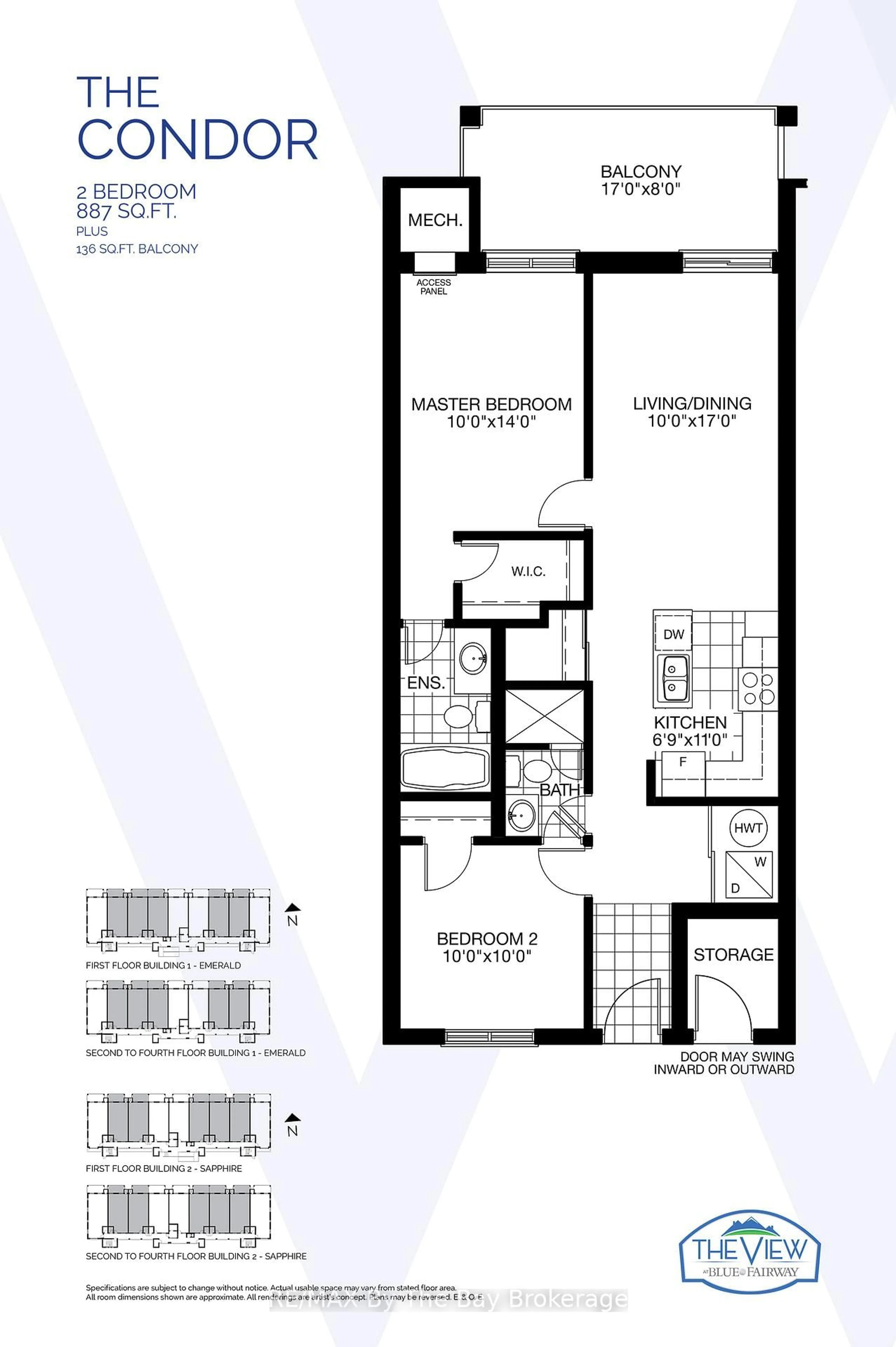 Floor plan for 5 Spooner Cres #311, Collingwood Ontario L9Y 1T3