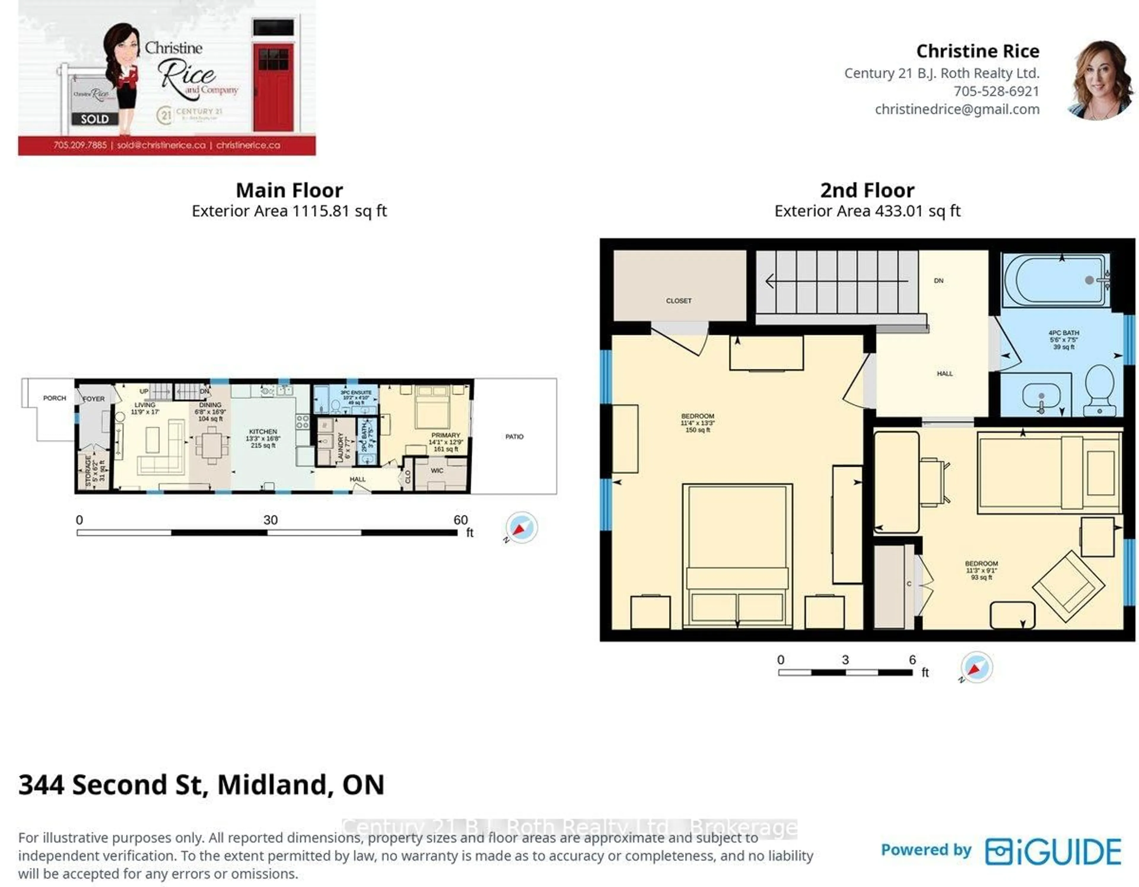 Floor plan for 344 Second St, Midland Ontario L4R 3R3