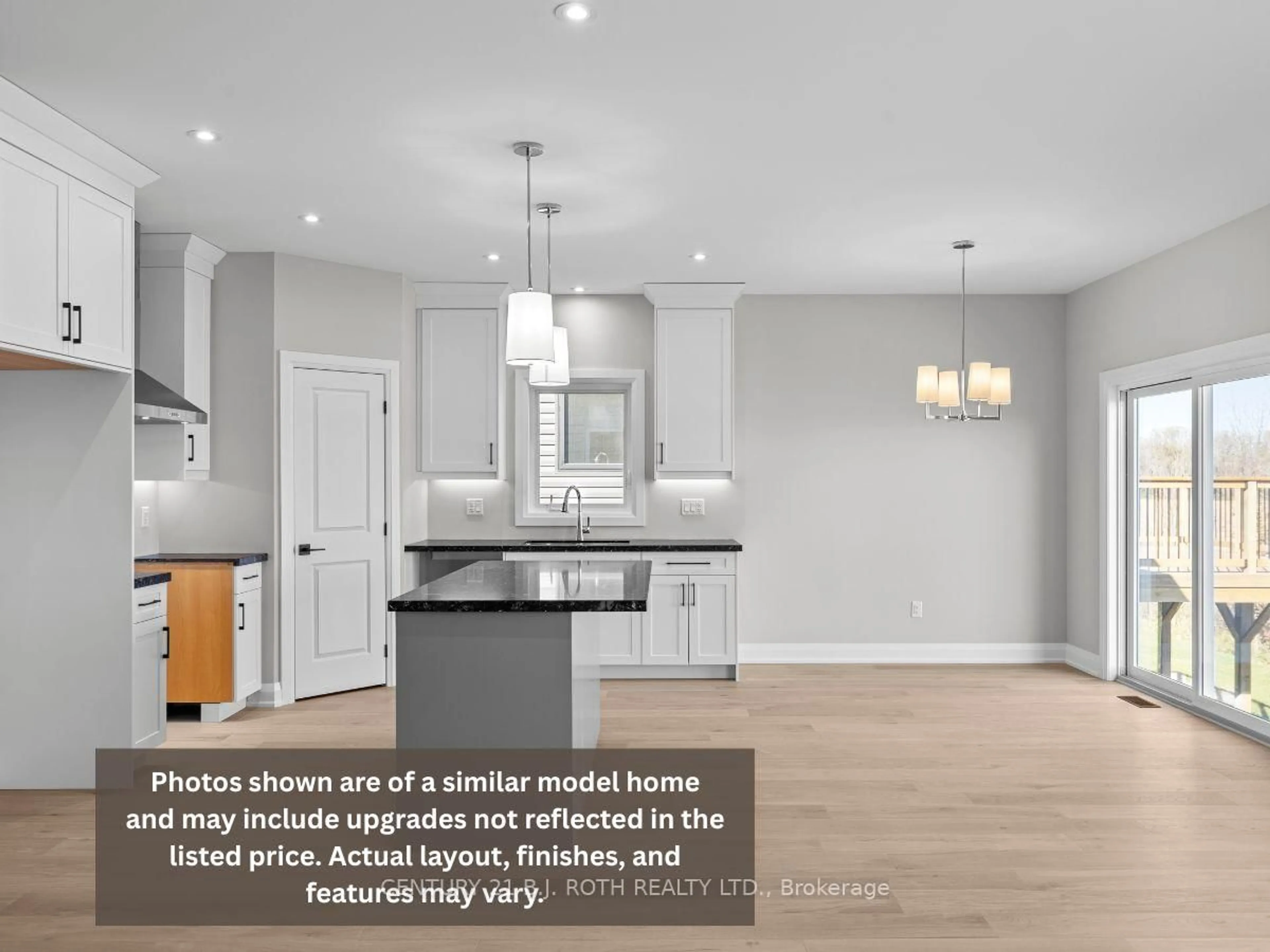 Open concept kitchen, wood/laminate floor for 31 Harold Ave, Severn Ontario L0K 1E0