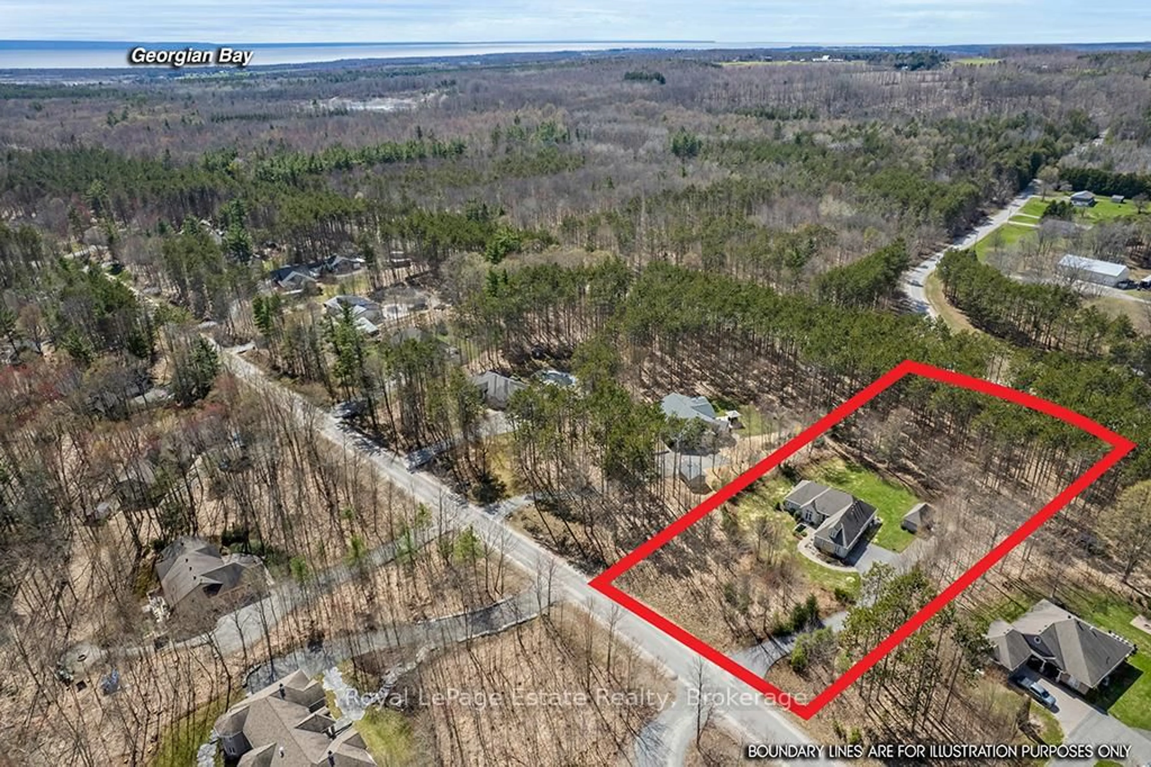 A pic from outside/outdoor area/front of a property/back of a property/a pic from drone, unknown for 38 Copeland Creek Dr, Tiny Ontario L9M 0M3