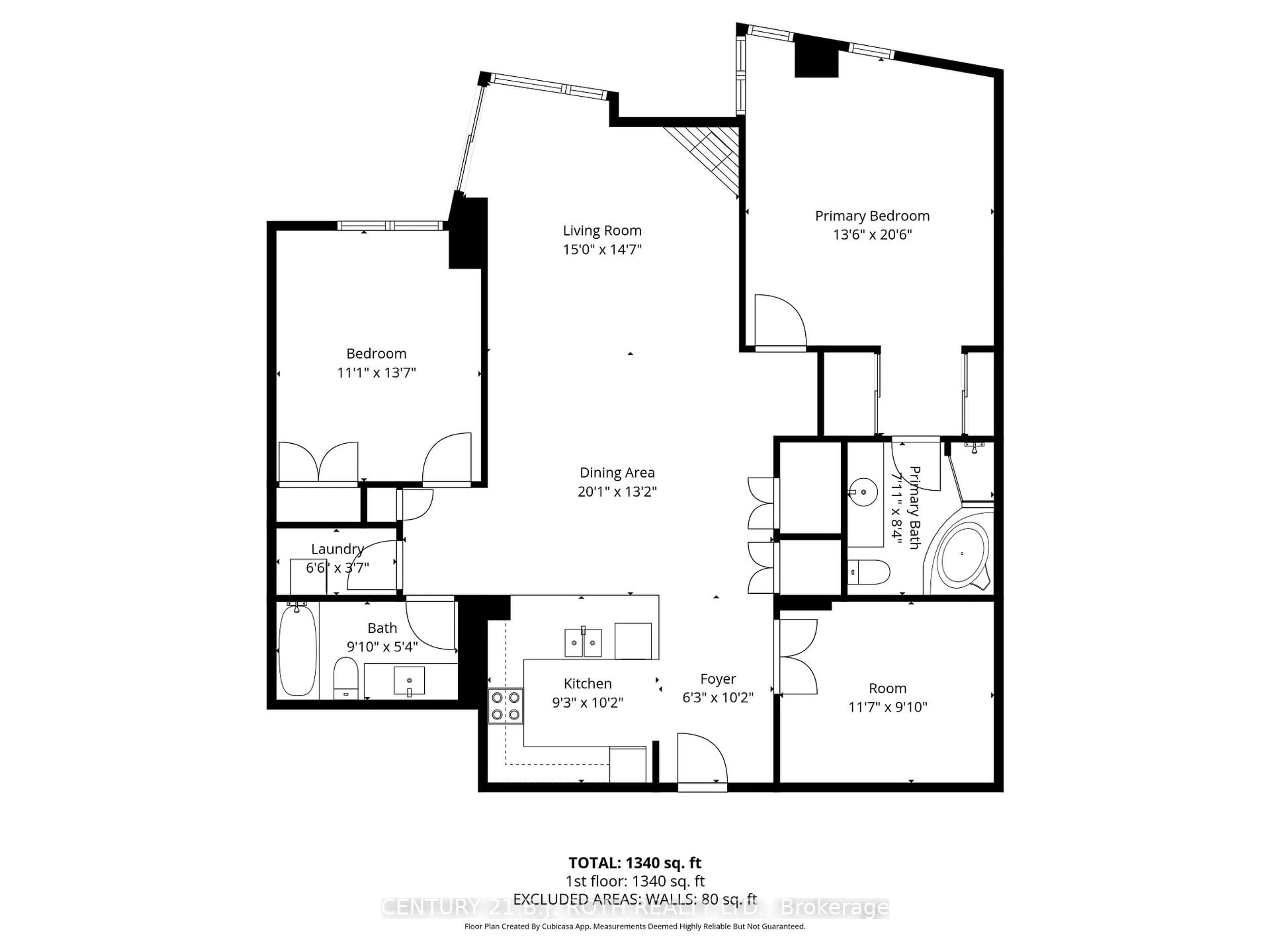 Floor plan for 2 Toronto St #1402, Barrie Ontario L4N 9R2