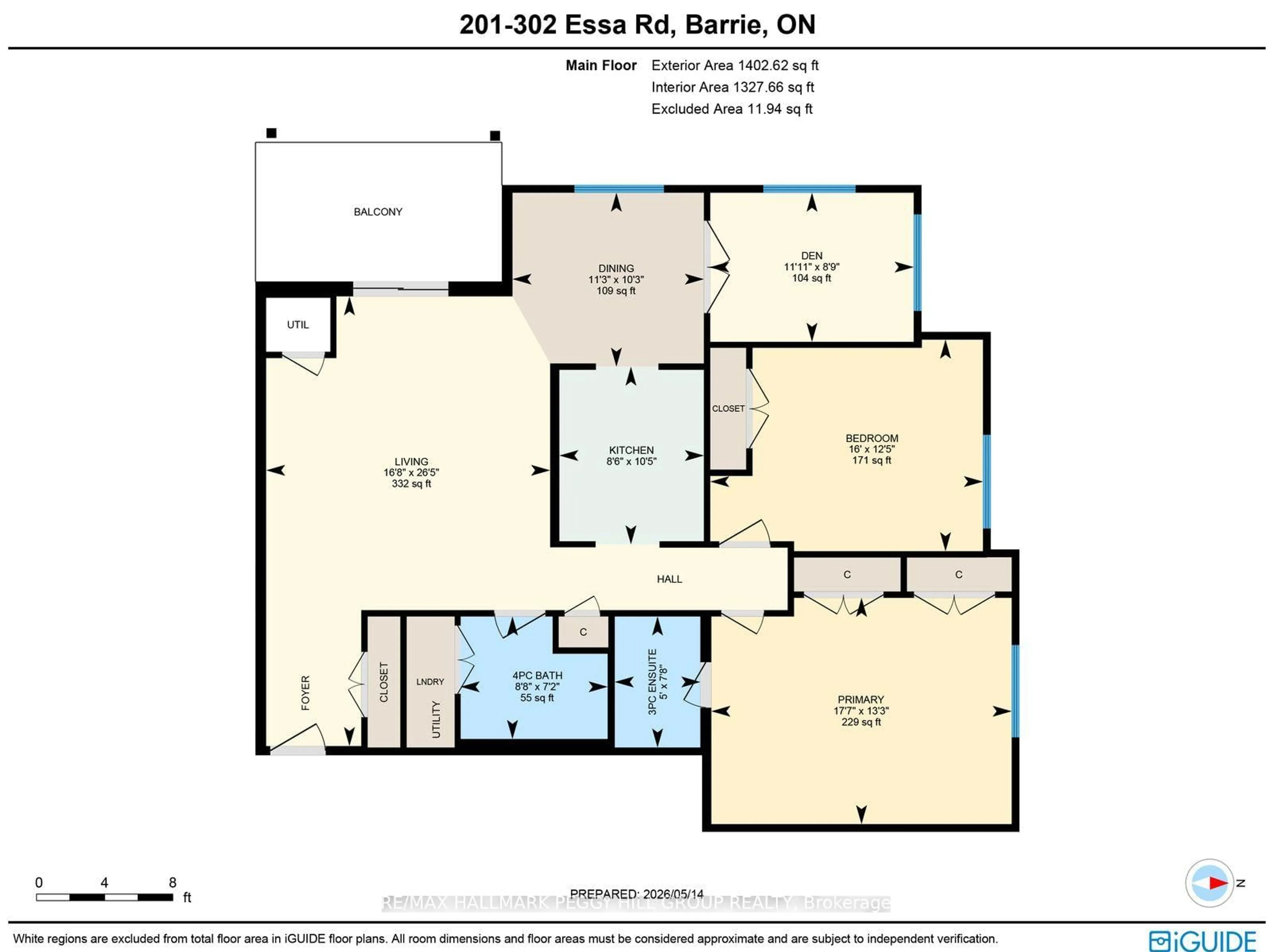 Floor plan for 302 Essa Rd #201, Barrie Ontario L9J 0H3