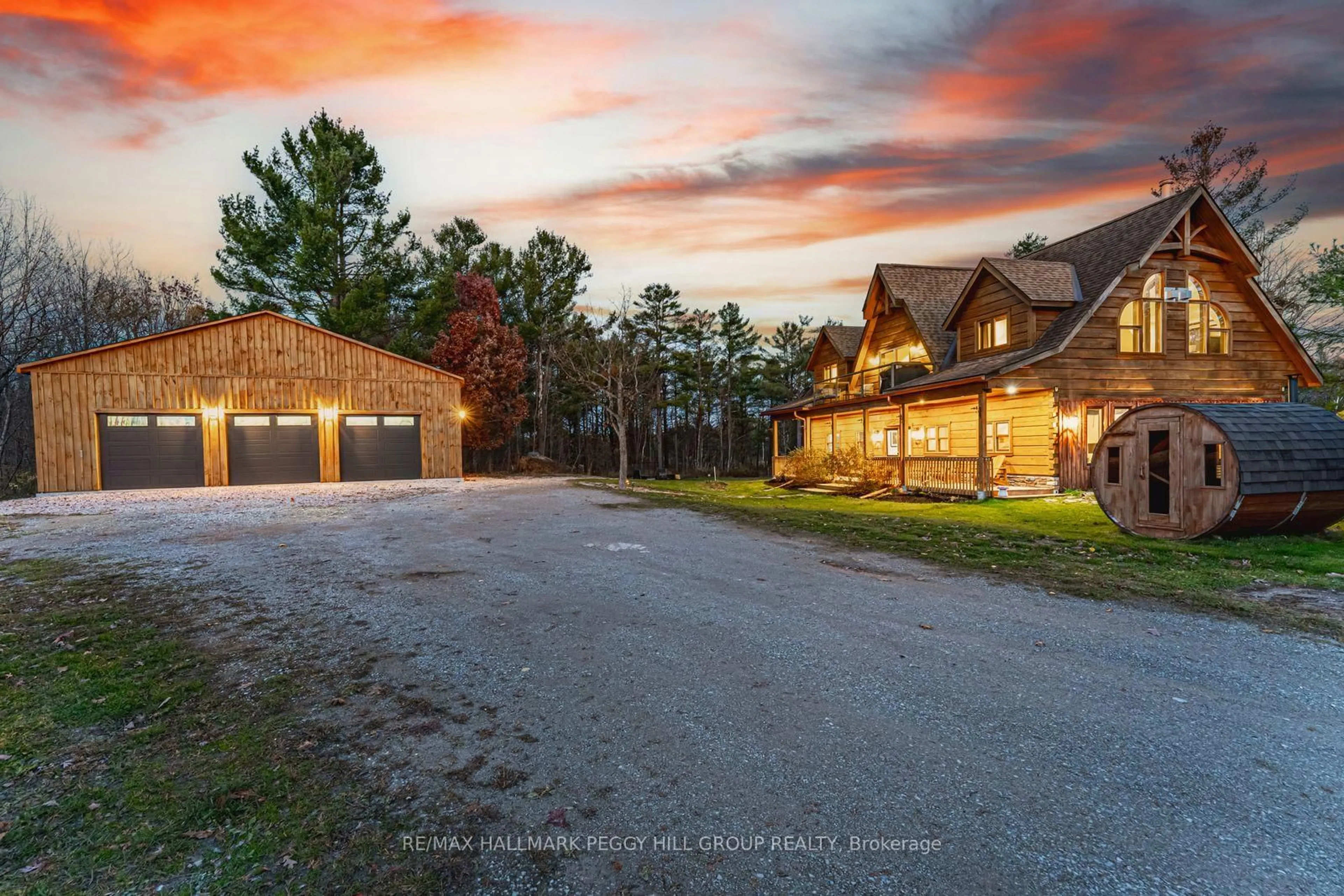 A pic from outside/outdoor area/front of a property/back of a property/a pic from drone, unknown for 2504 Fairgrounds Rd, Ramara Ontario L0K 2B0