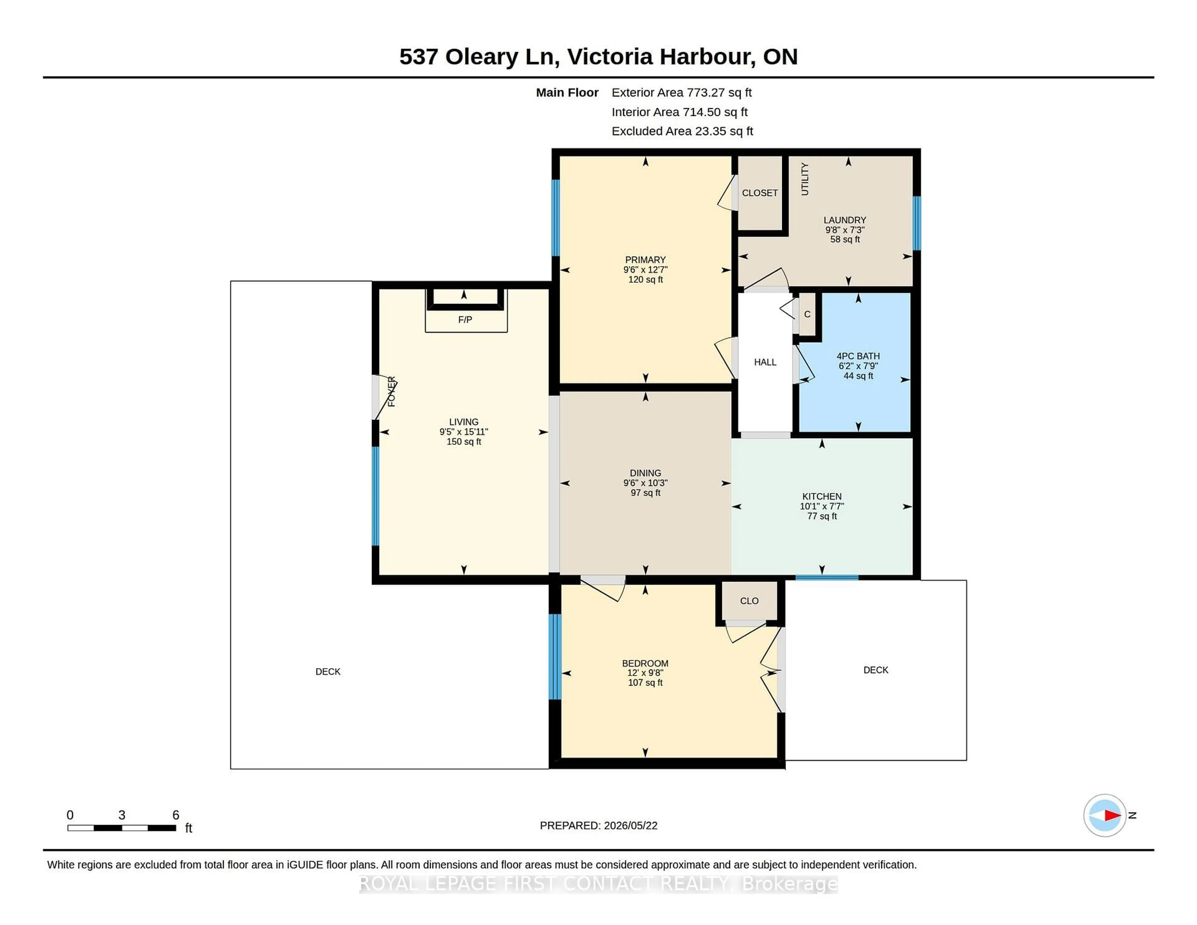 Floor plan for 537 O'leary Lane, Tay Ontario L0K 2A0