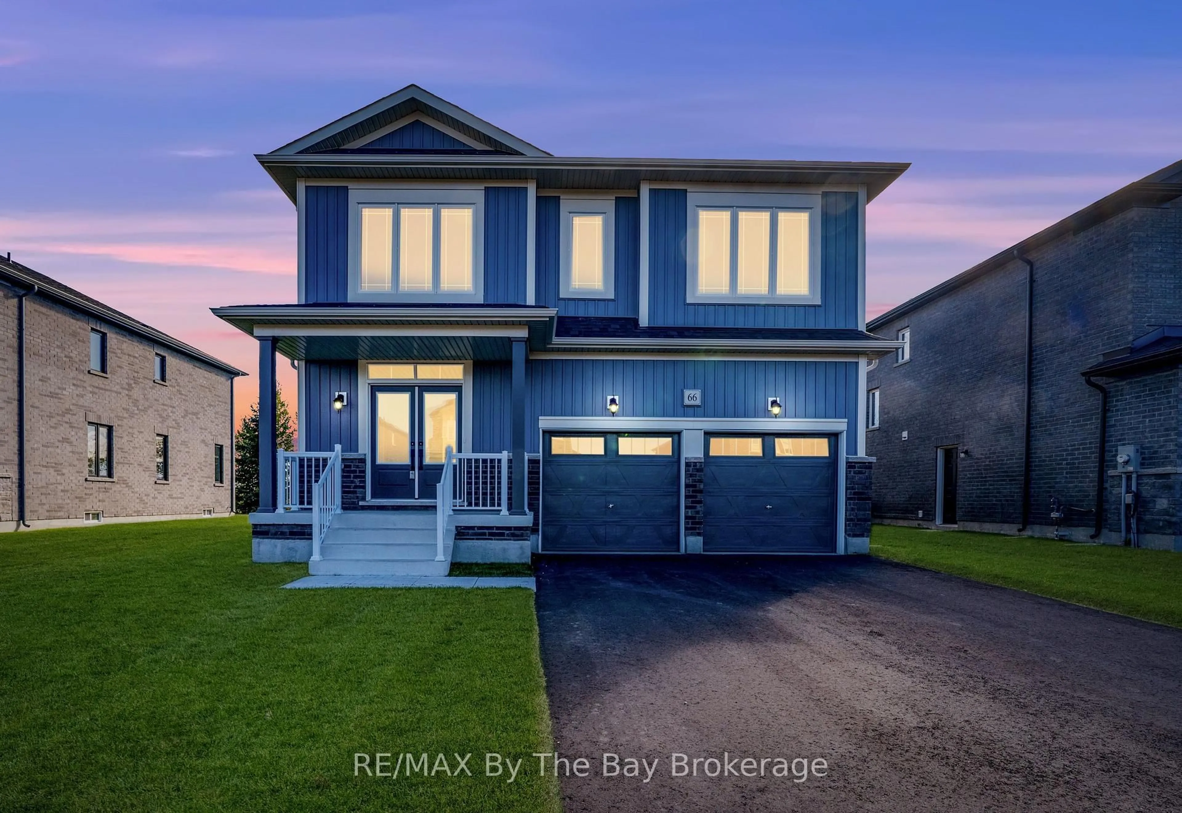 Home with vinyl exterior material, street for 66 Amber Dr, Wasaga Beach Ontario L9Z 0R9