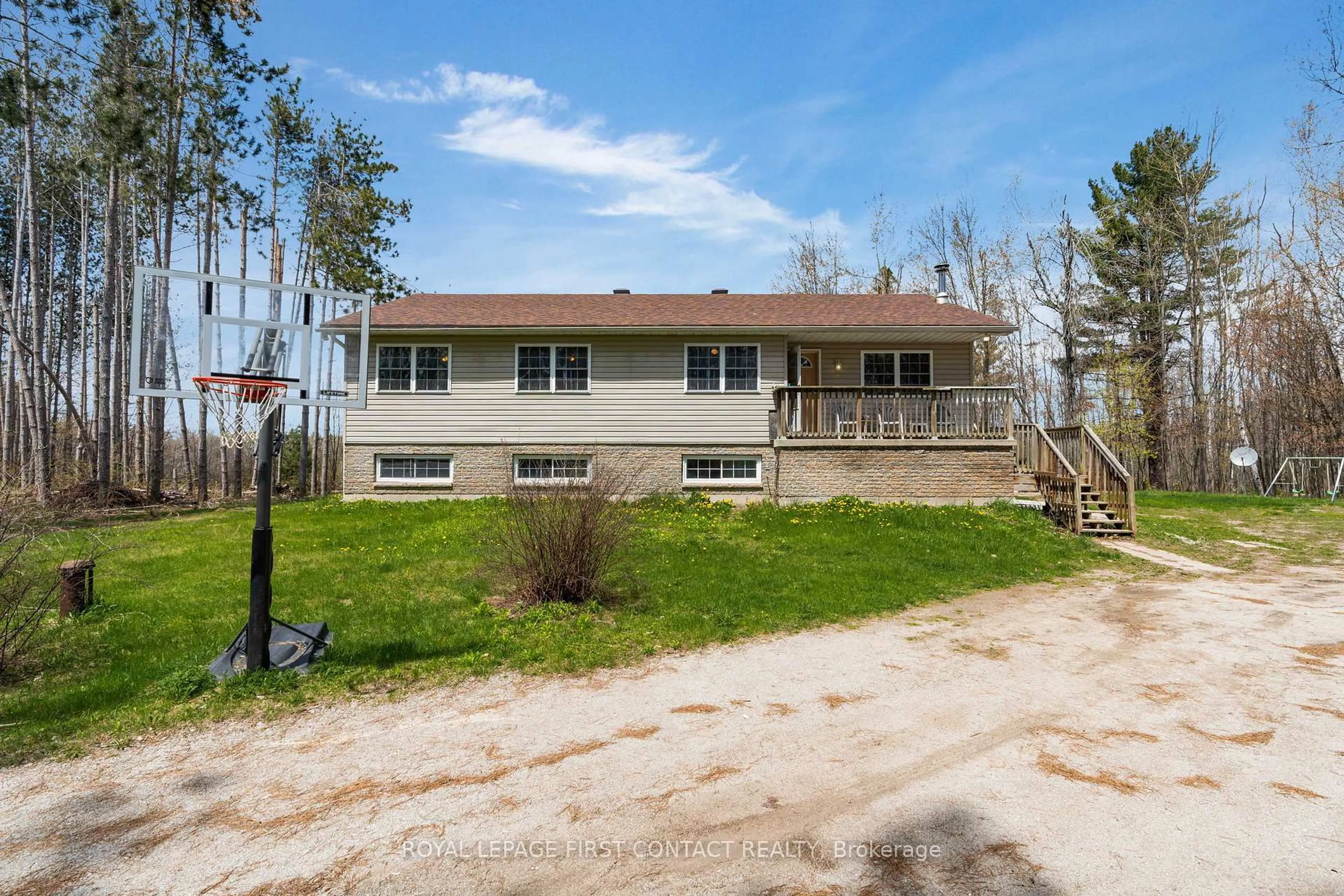 A pic from outside/outdoor area/front of a property/back of a property/a pic from drone, water/lake/river/ocean view for 2228 Monck Rd, Ramara Ontario L3V 6H5