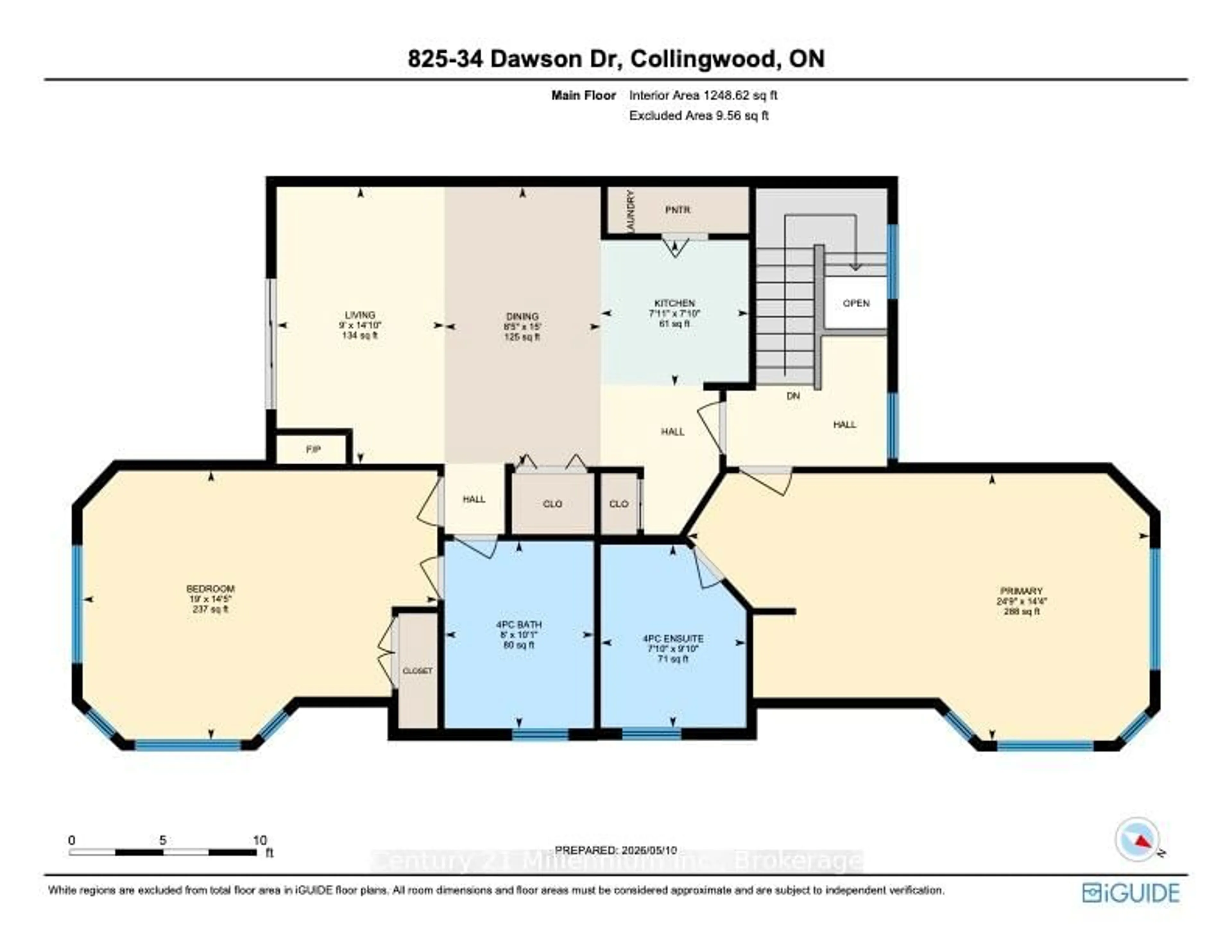 Floor plan for 34 Dawson Dr #825, Collingwood Ontario L9Y 5B4