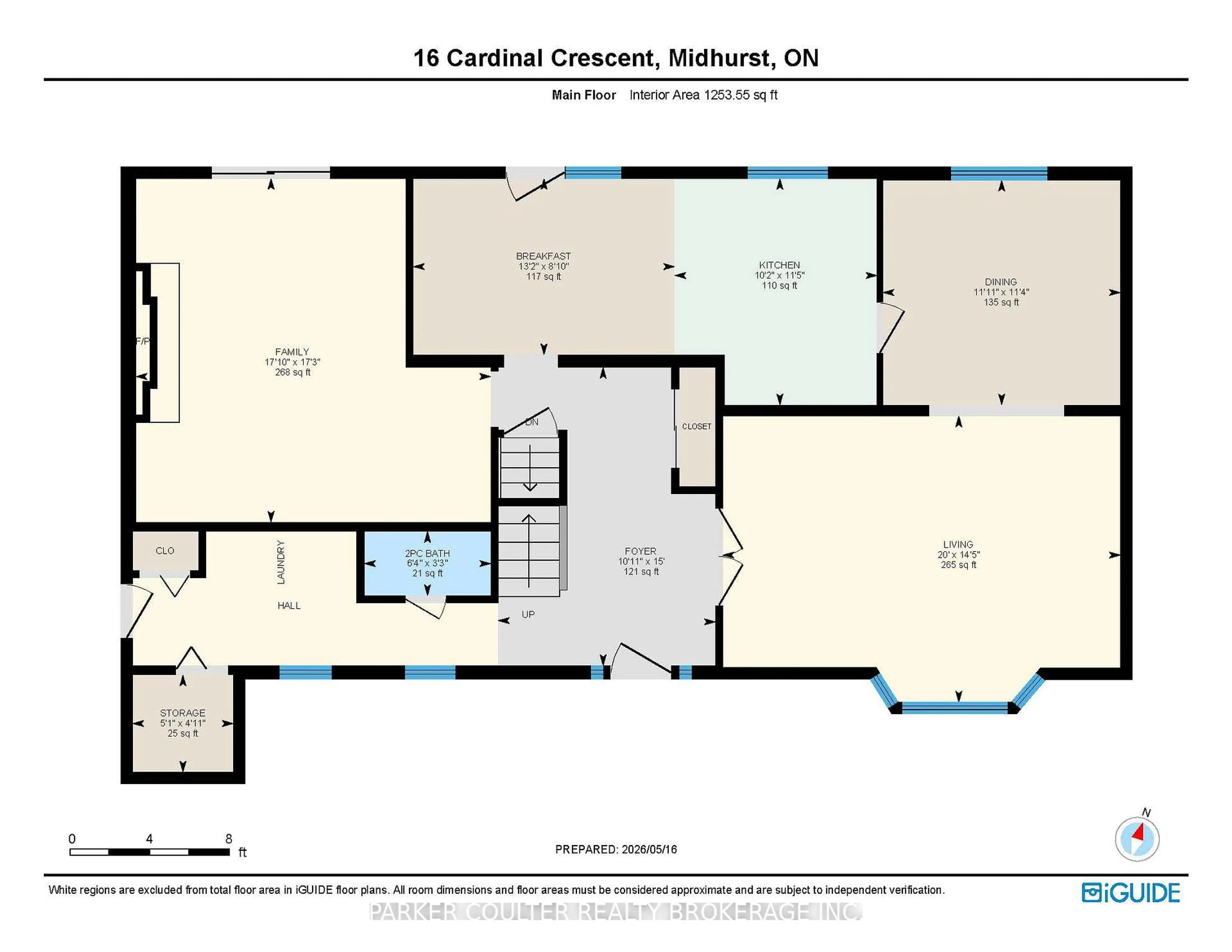 Floor plan for 16 Cardinal Cres, Springwater Ontario L9X 0R1
