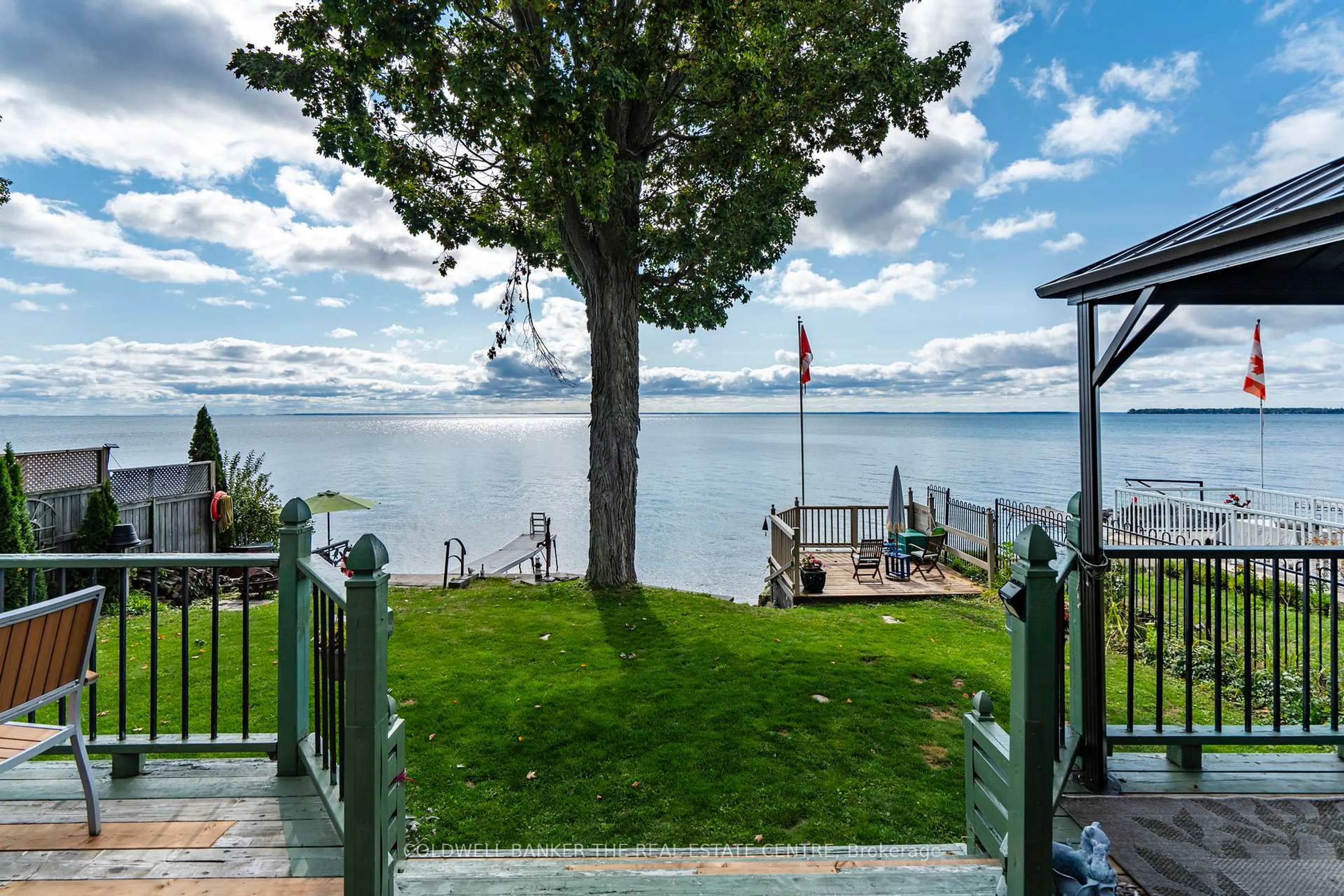 Patio, water/lake/river/ocean view for 115 Lakeshore Rd, Oro-Medonte Ontario L0L 1E0