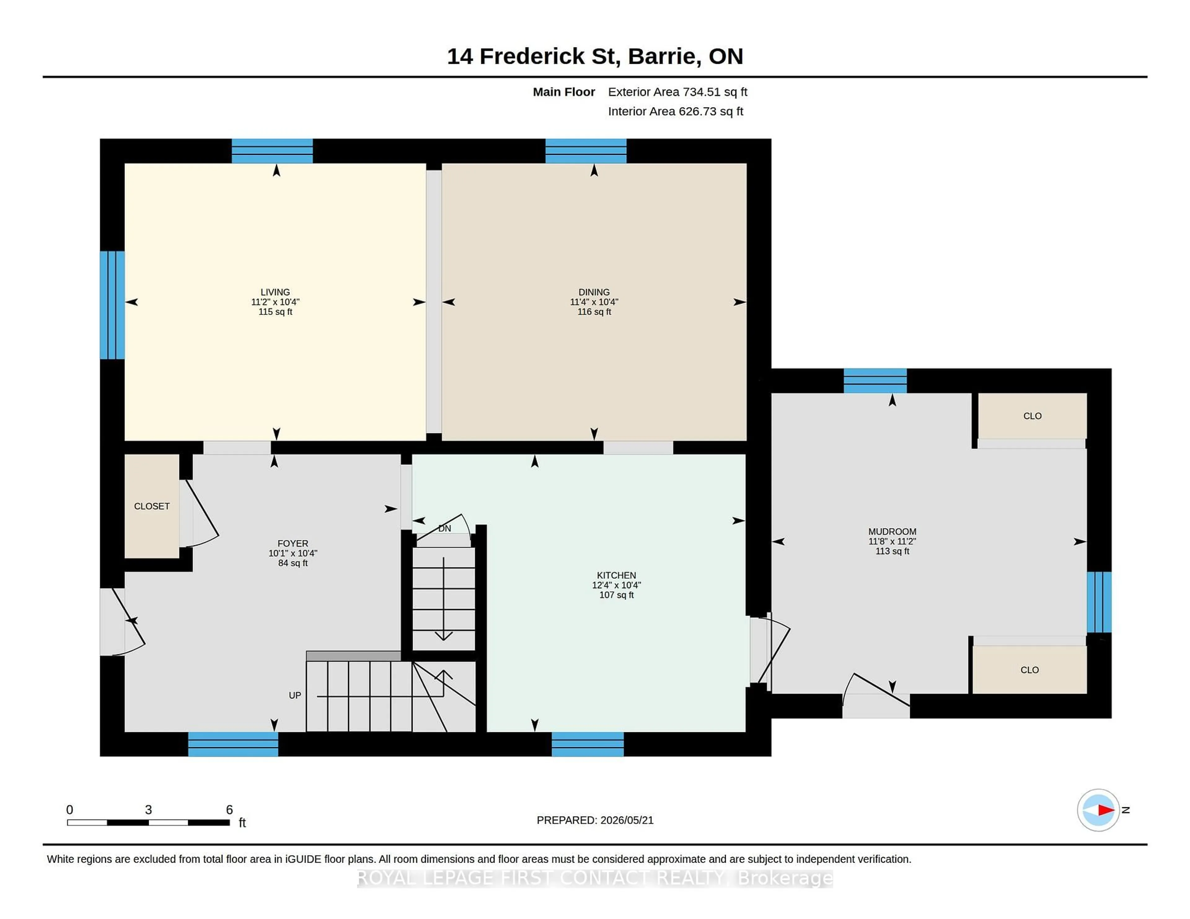 Floor plan for 14 Frederick St, Barrie Ontario L4N 2L5