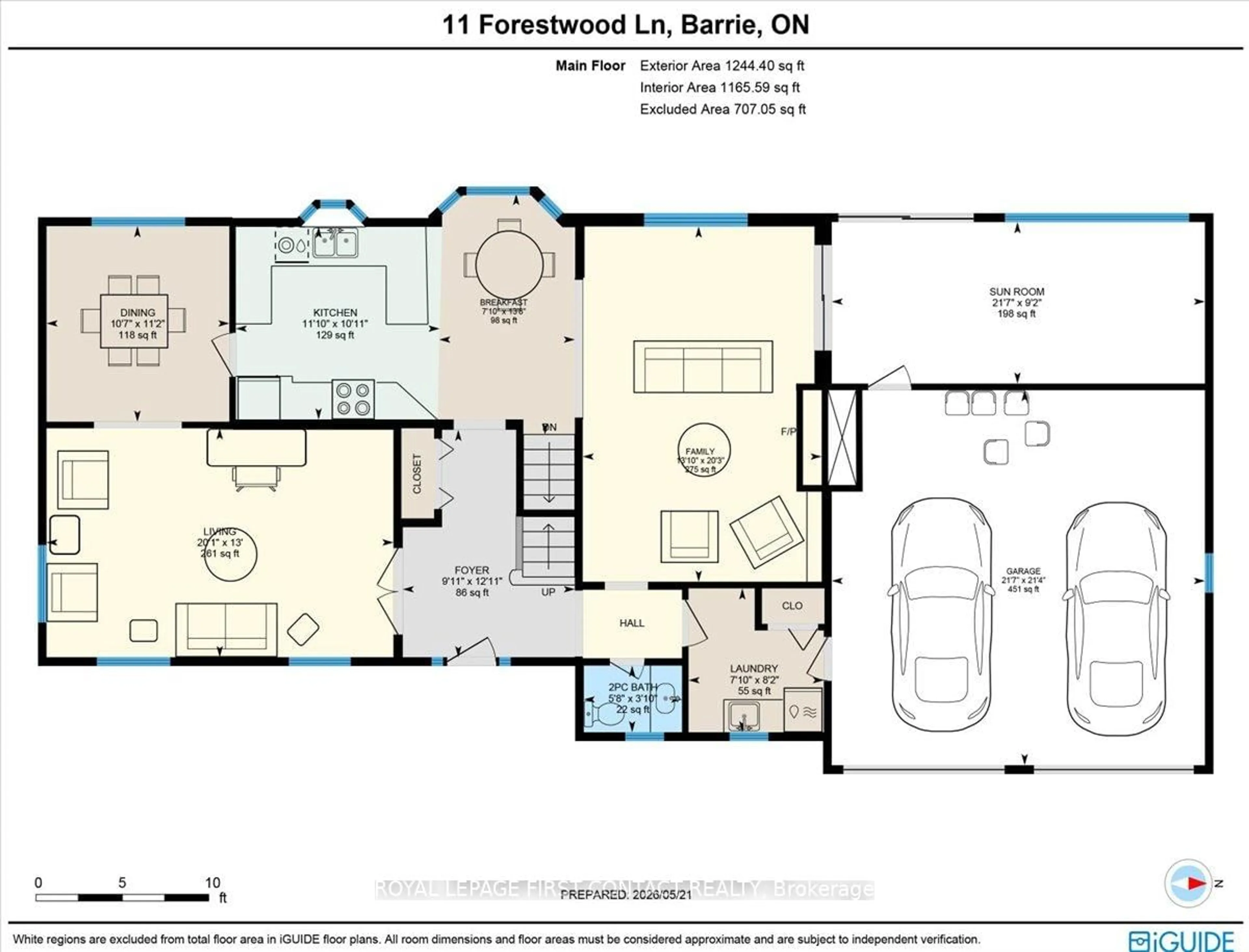 Floor plan for 11 Forestwood Lane, Barrie Ontario L4N 7S5