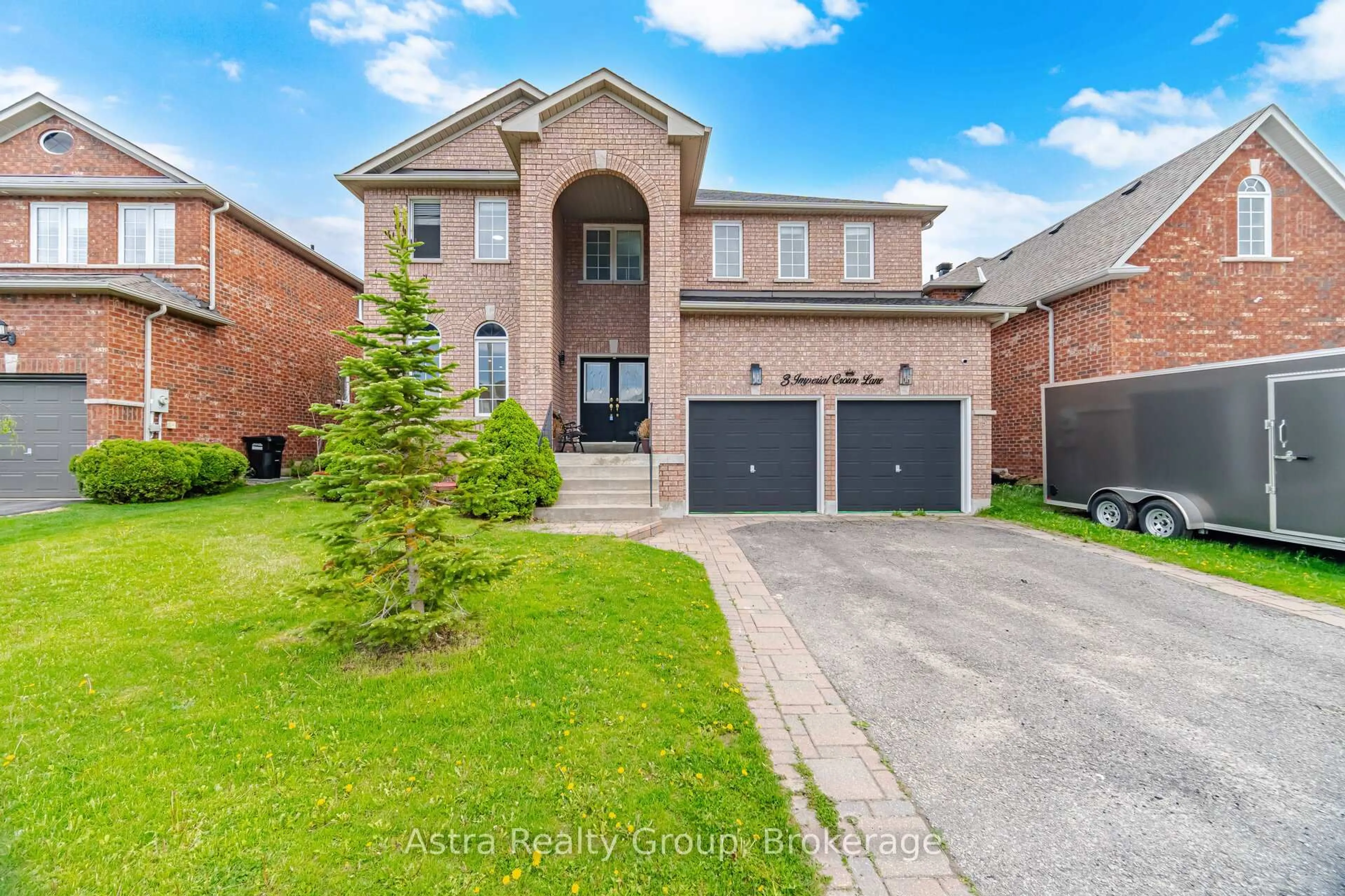 Home with brick exterior material, street for 3 Imperial Crown Lane, Barrie Ontario L4N 0T3
