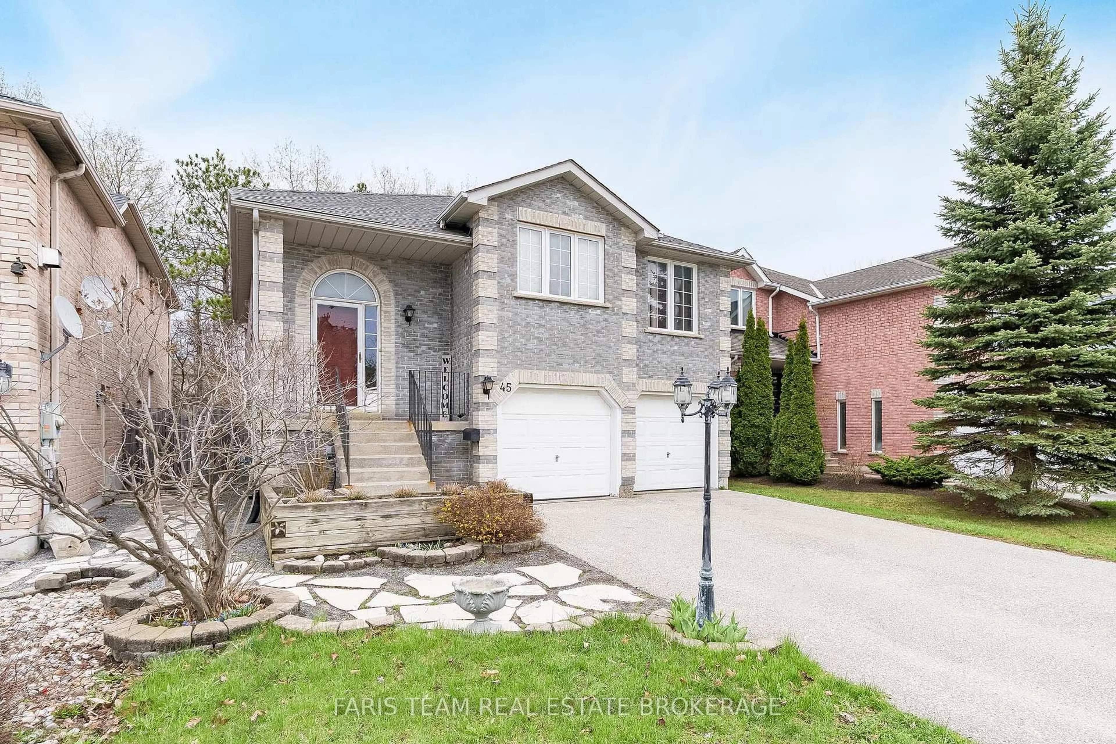 Home with brick exterior material, street for 45 Hawkins Dr, Barrie Ontario L4N 0A7