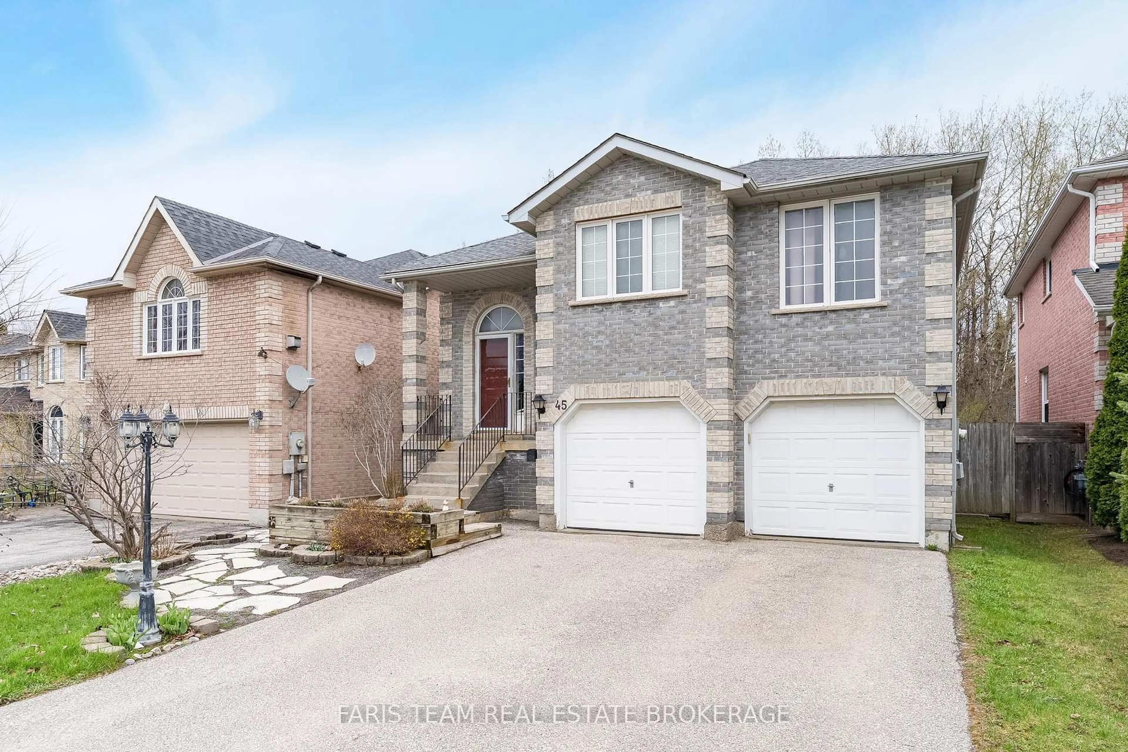 Home with brick exterior material, street for 45 Hawkins Dr, Barrie Ontario L4N 0A7