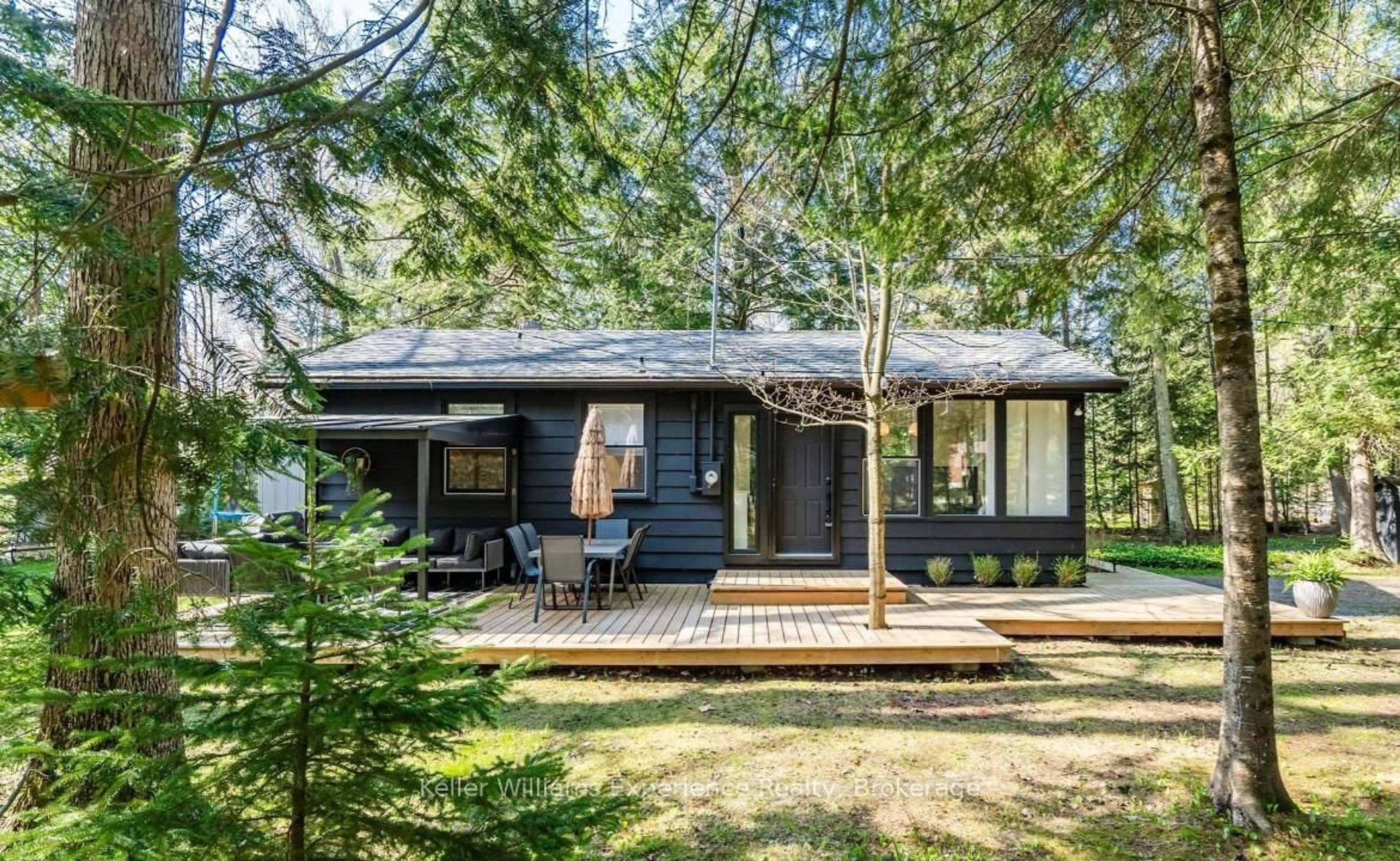 Home with vinyl exterior material, forest/trees view for 1 Sundown Rd, Tiny Ontario L0L 2J0