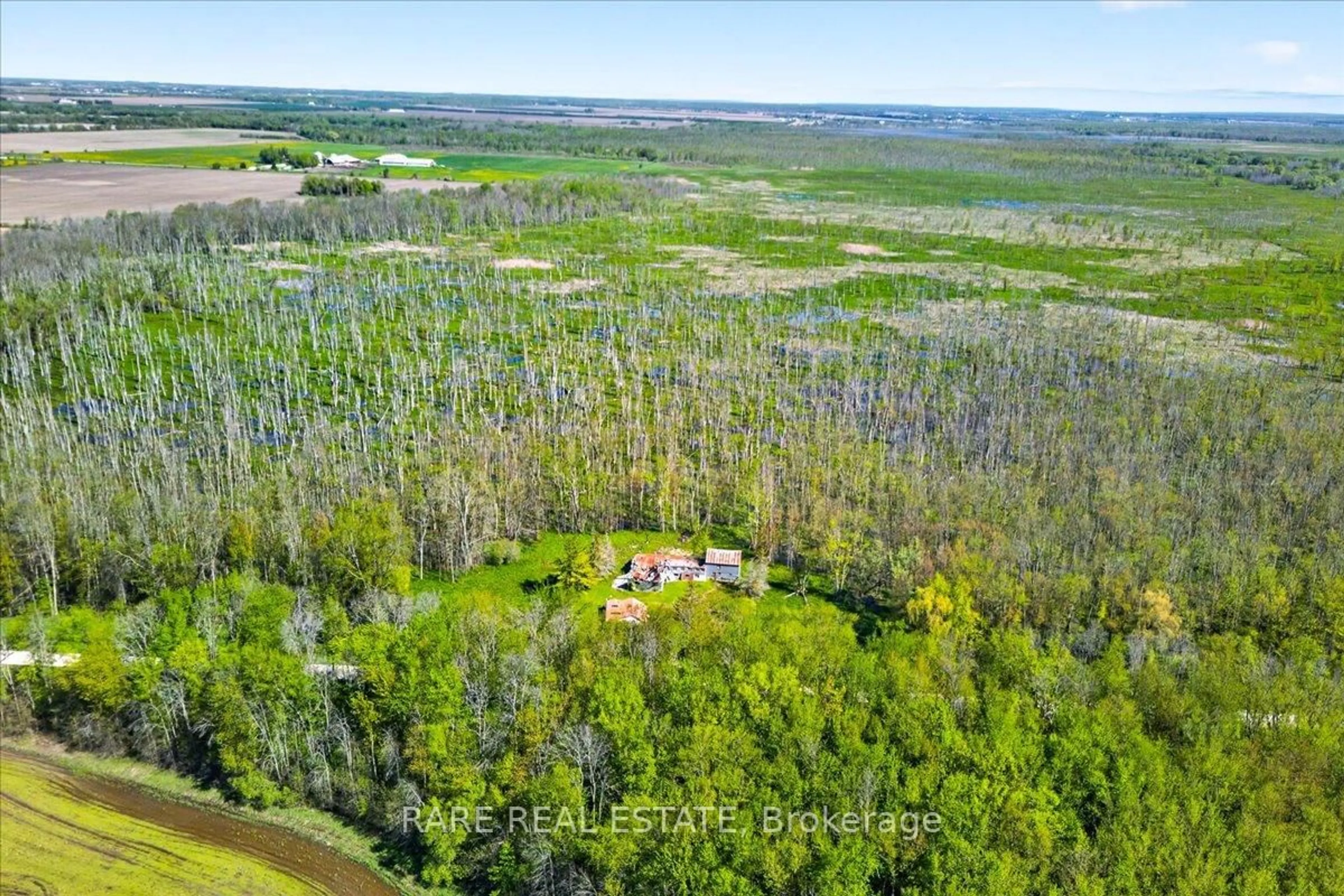 A pic from outside/outdoor area/front of a property/back of a property/a pic from drone, forest/trees view for 4314 Conc 2 Sunnidale Rd, Clearview Ontario L0M 1N0