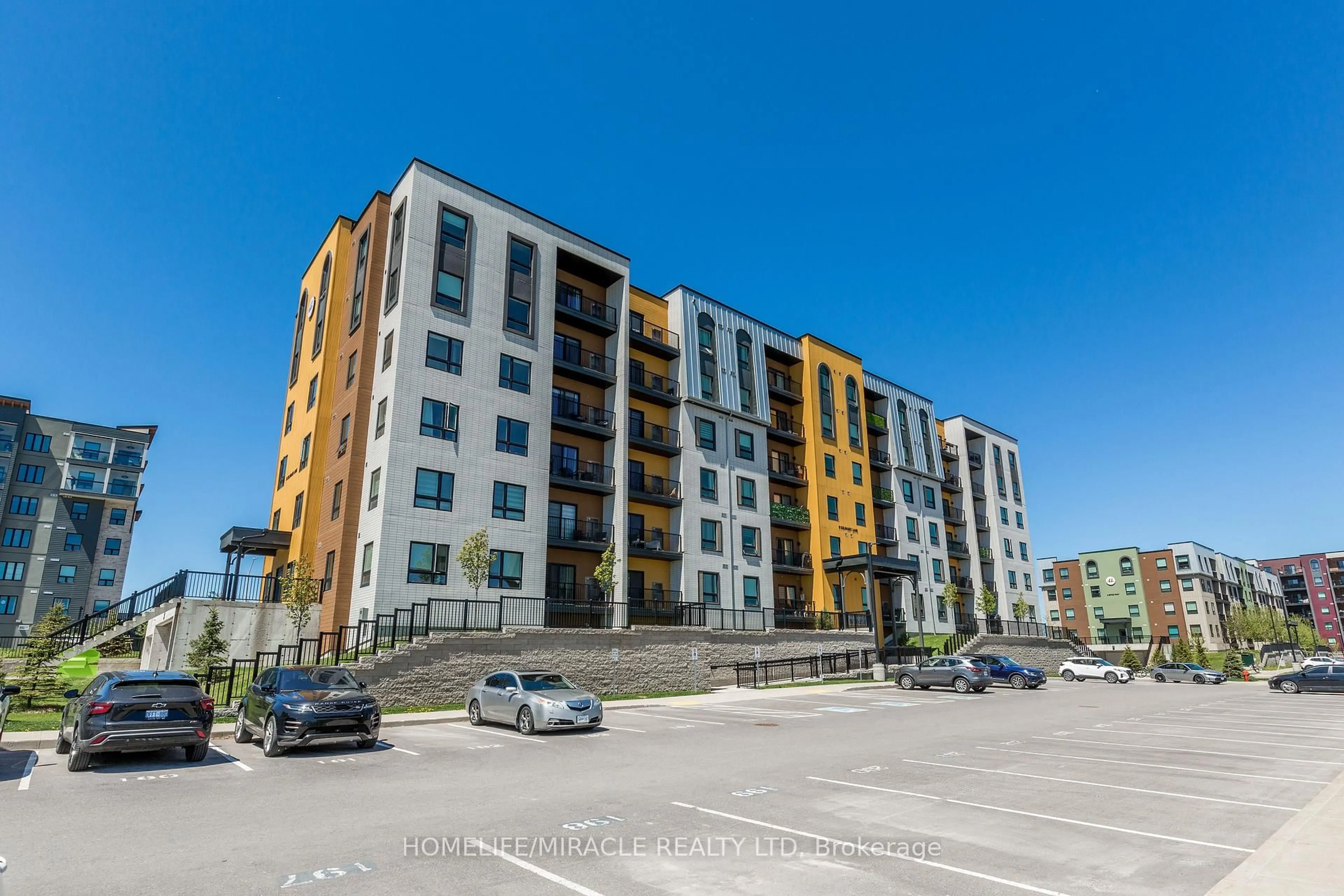 A pic from outside/outdoor area/front of a property/back of a property/a pic from drone, unknown for 8 Culinary Lane #207, Barrie Ontario L9J 0T2