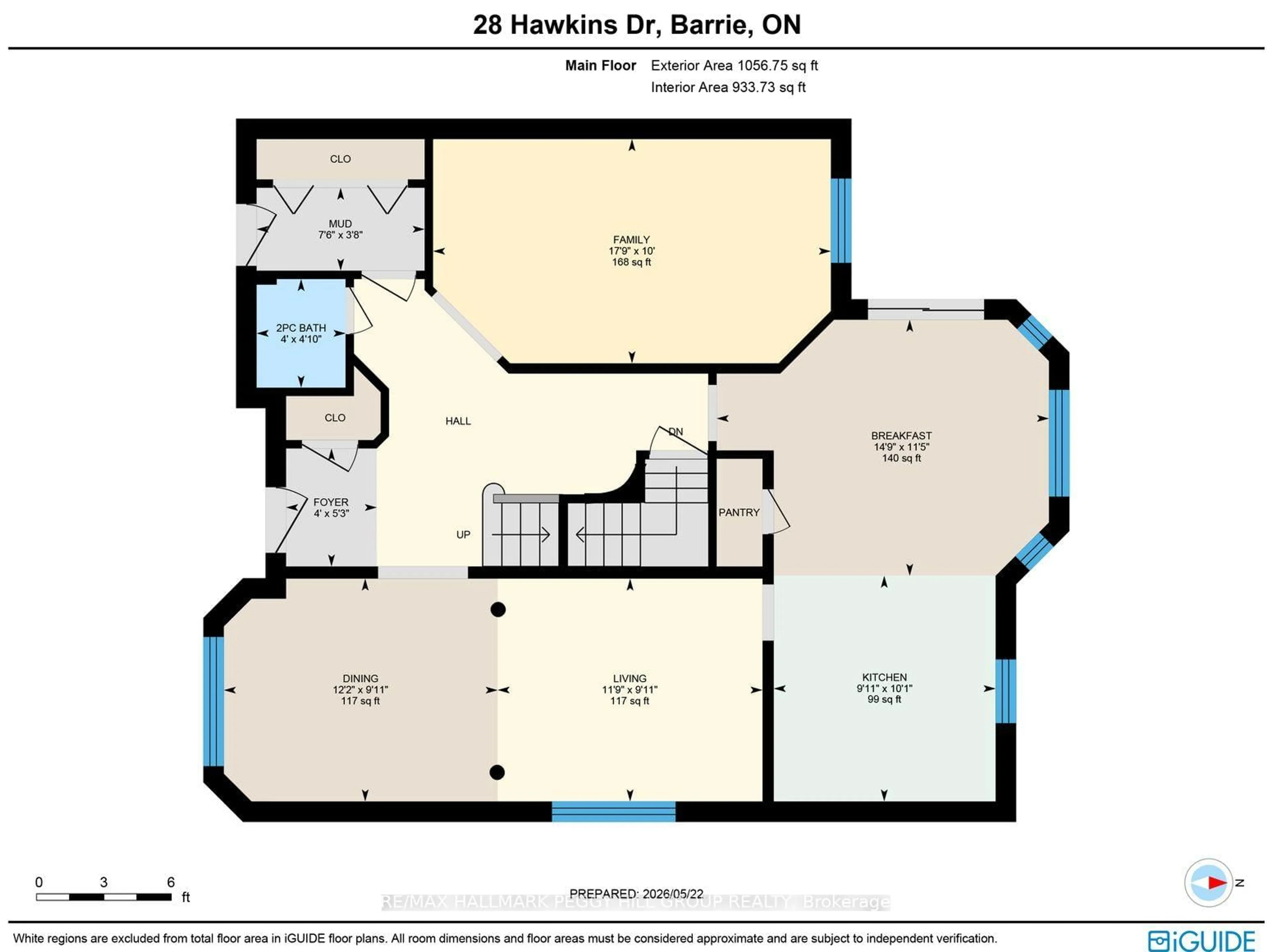 Floor plan for 28 Hawkins Dr, Barrie Ontario L4N 0A6