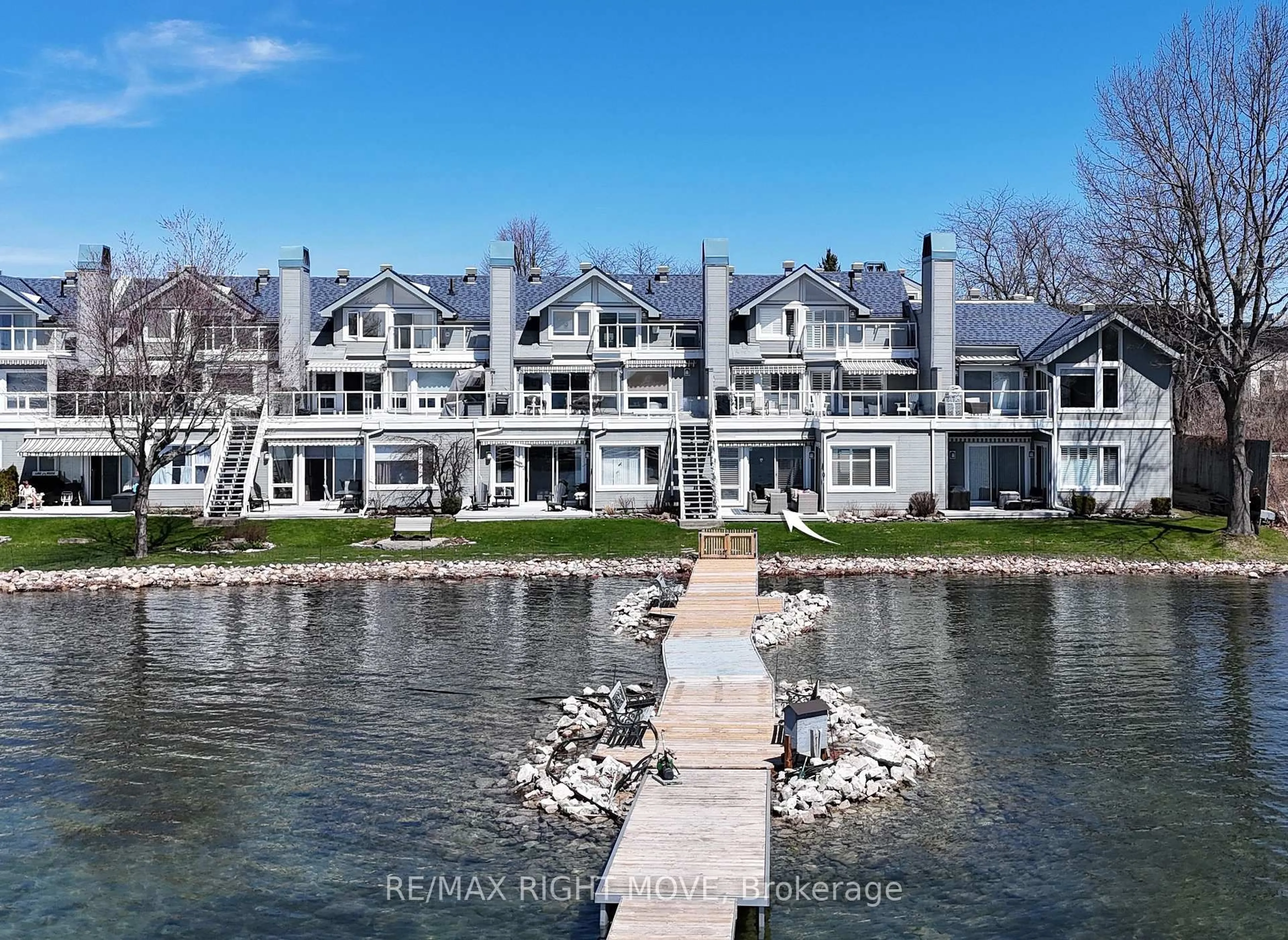A pic from outside/outdoor area/front of a property/back of a property/a pic from drone, water/lake/river/ocean view for 603 Atherley Rd #114, Orillia Ontario L3V 1P1