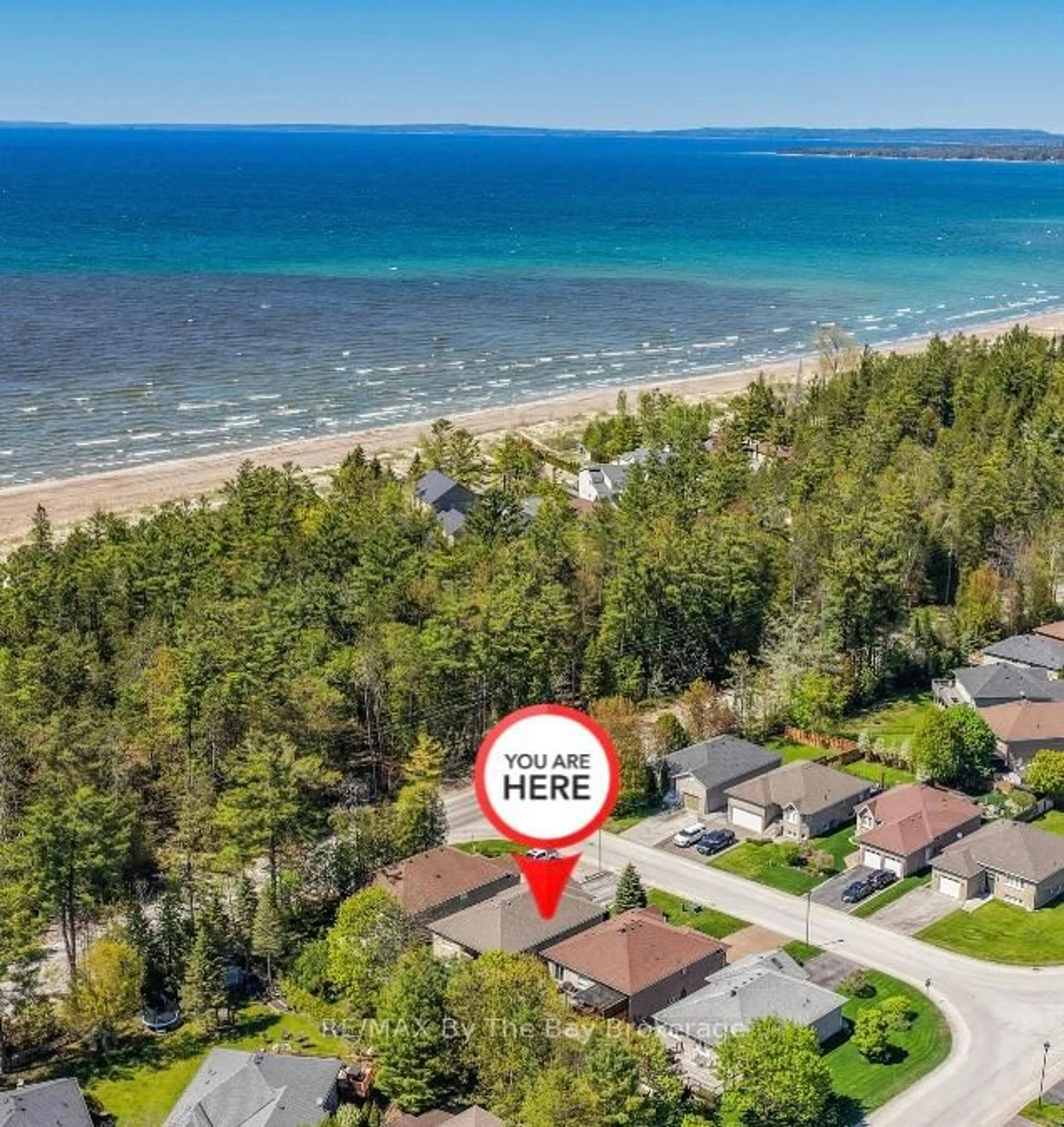A pic from outside/outdoor area/front of a property/back of a property/a pic from drone, water/lake/river/ocean view for 4 Anthony St, Wasaga Beach Ontario L9Z 2N4