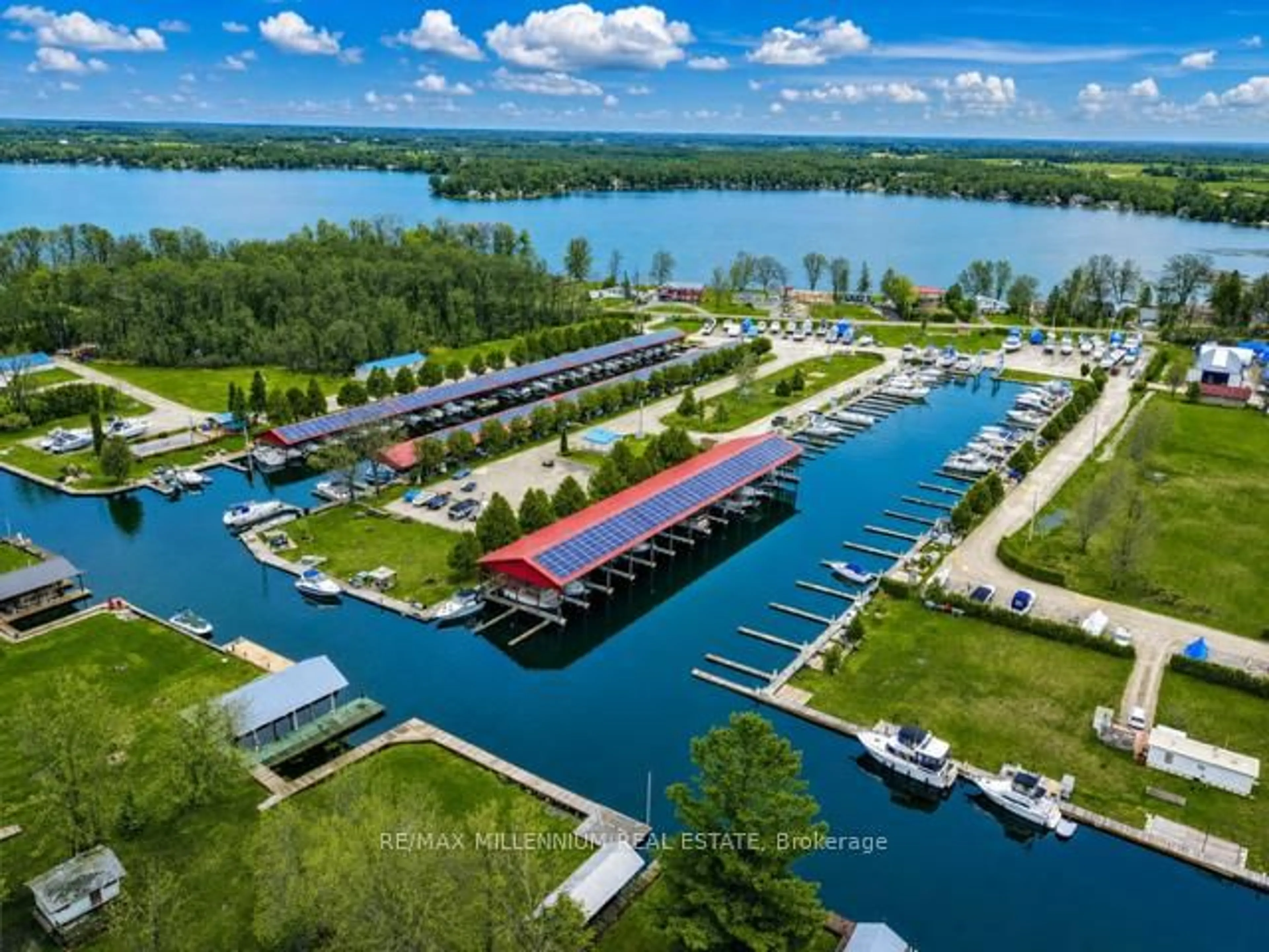 A pic from outside/outdoor area/front of a property/back of a property/a pic from drone, water/lake/river/ocean view for 4065 Glen Cedar Dr, Ramara Ontario L3V 0S2