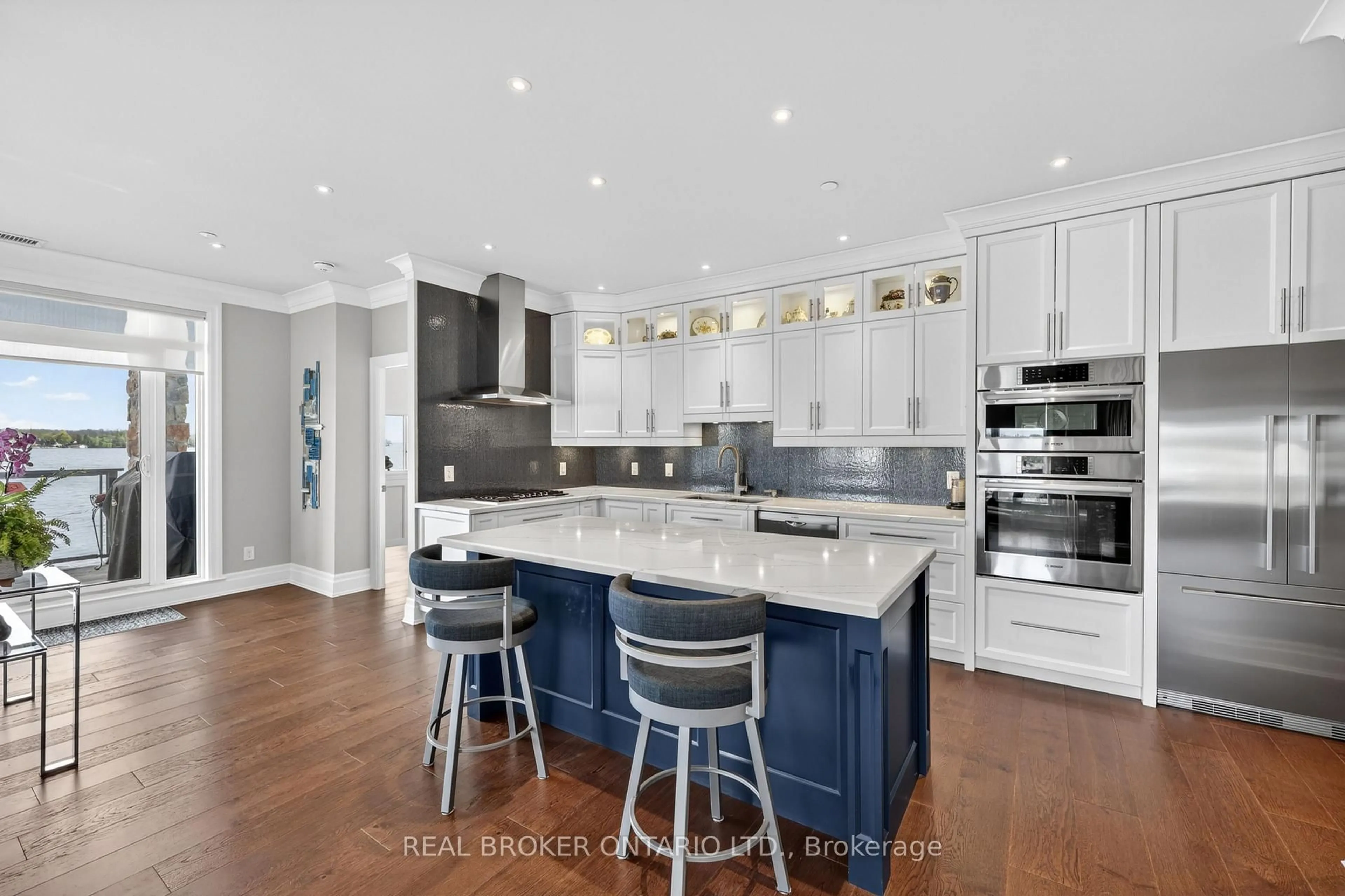 Contemporary kitchen, ceramic/tile floor for 90 Orchard Point Rd #207, Orillia Ontario L3V 8K4
