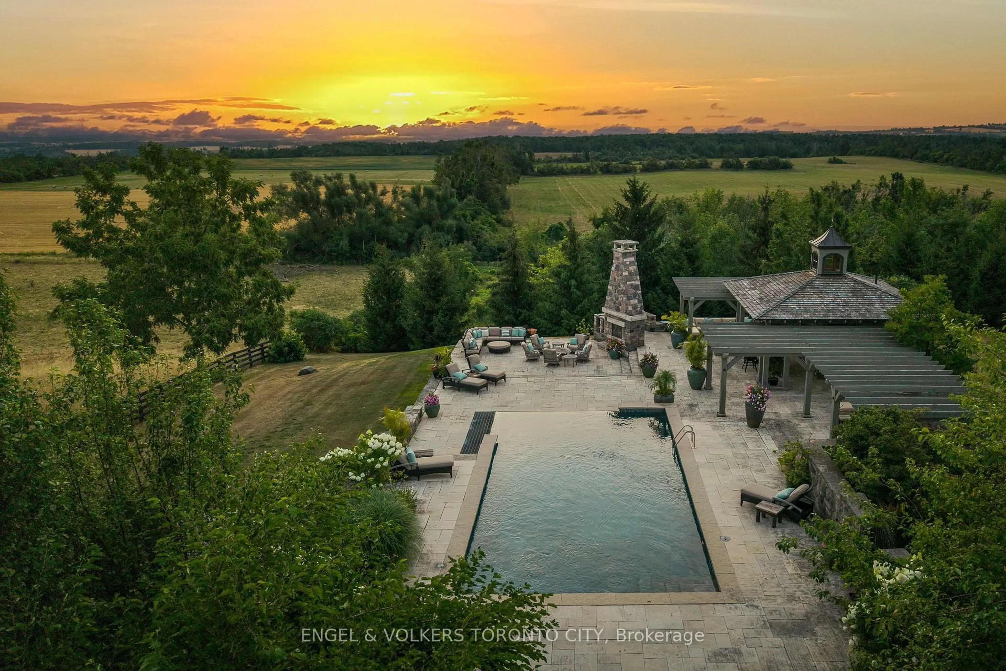 A pic from outside/outdoor area/front of a property/back of a property/a pic from drone, water/lake/river/ocean view for 2353 County Road 124, Clearview Ontario L0M 1H0