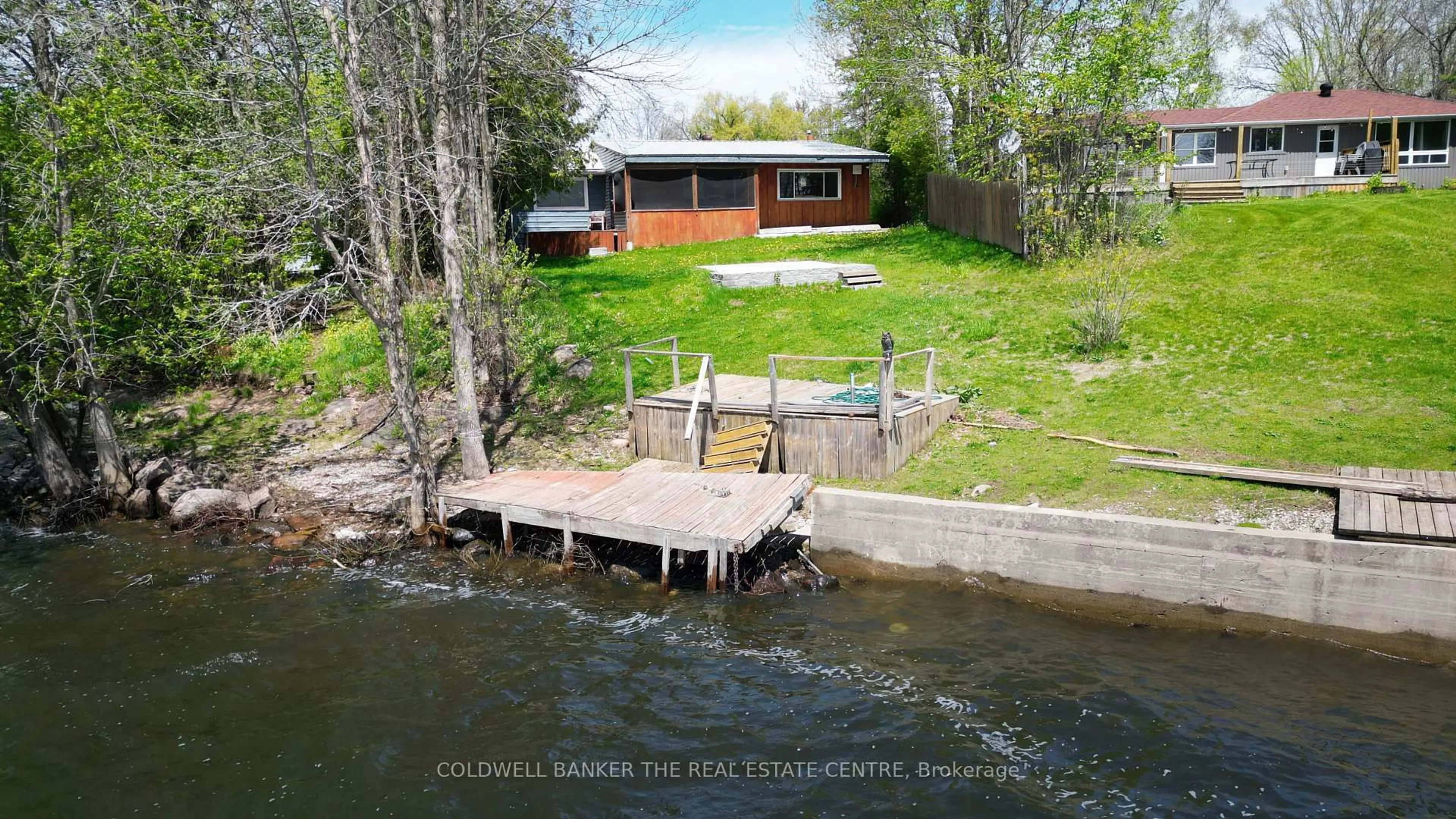 A pic from outside/outdoor area/front of a property/back of a property/a pic from drone, water/lake/river/ocean view for 3637 SOUTHWOOD BEACH Blvd, Ramara Ontario L0K 2B0