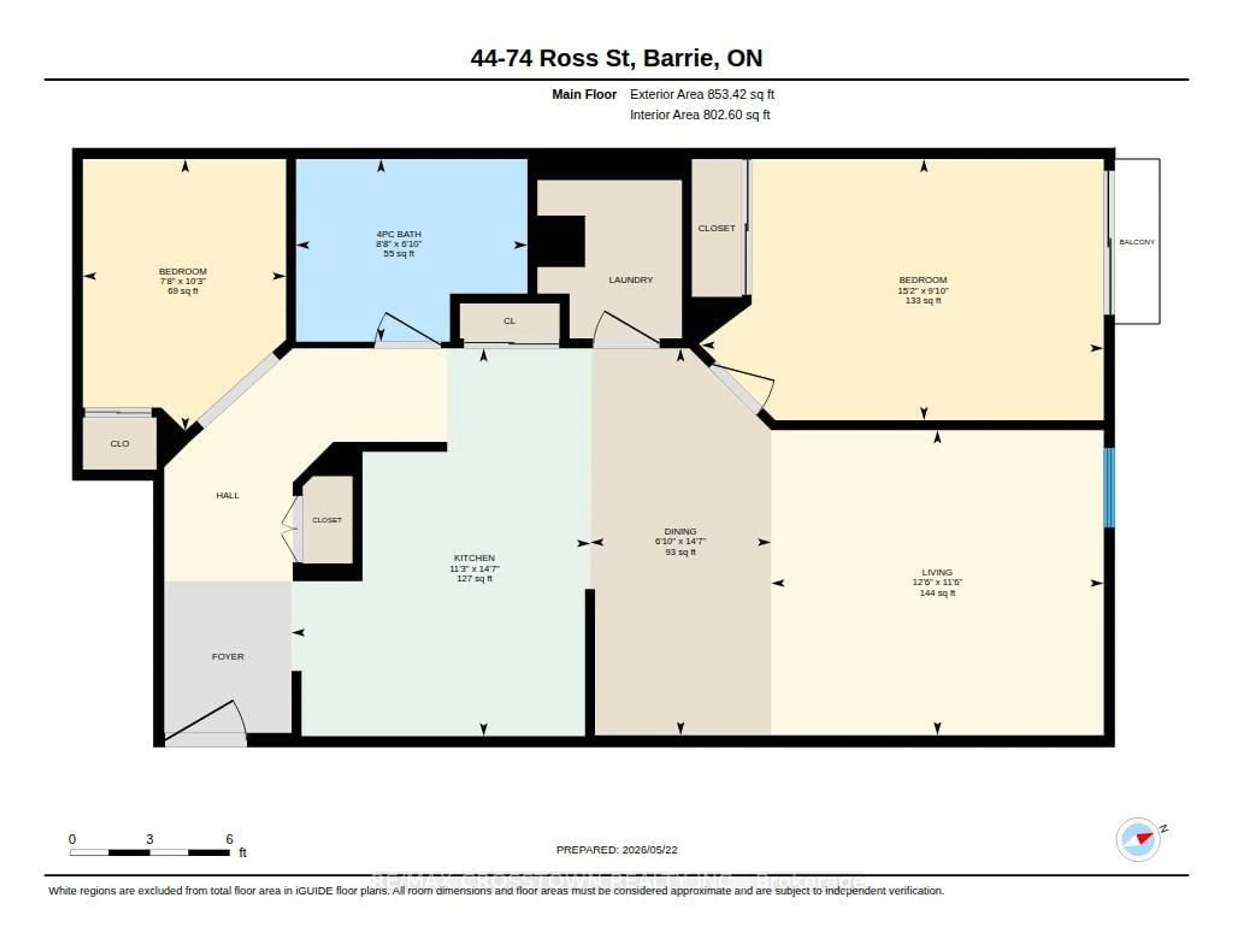 Floor plan for 74 Ross St #44, Barrie Ontario L4N 1G3