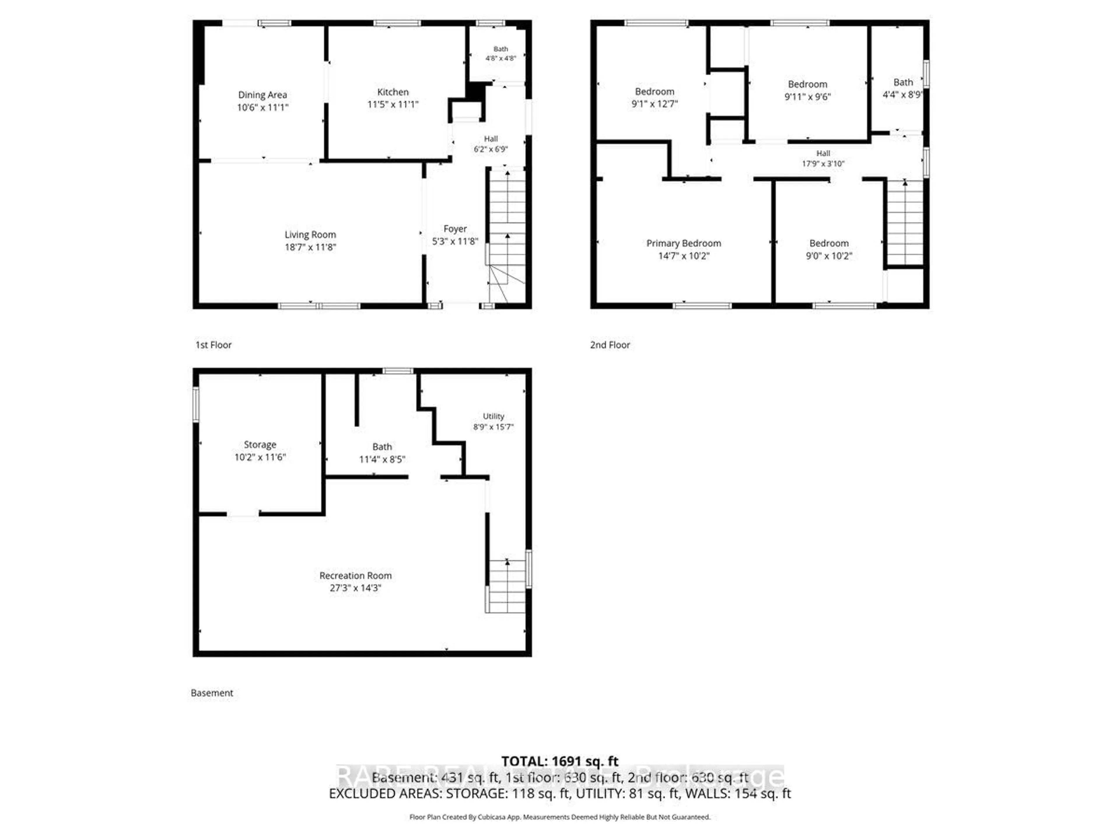 Floor plan for 21 Porter Cres, Barrie Ontario L4M 5H8