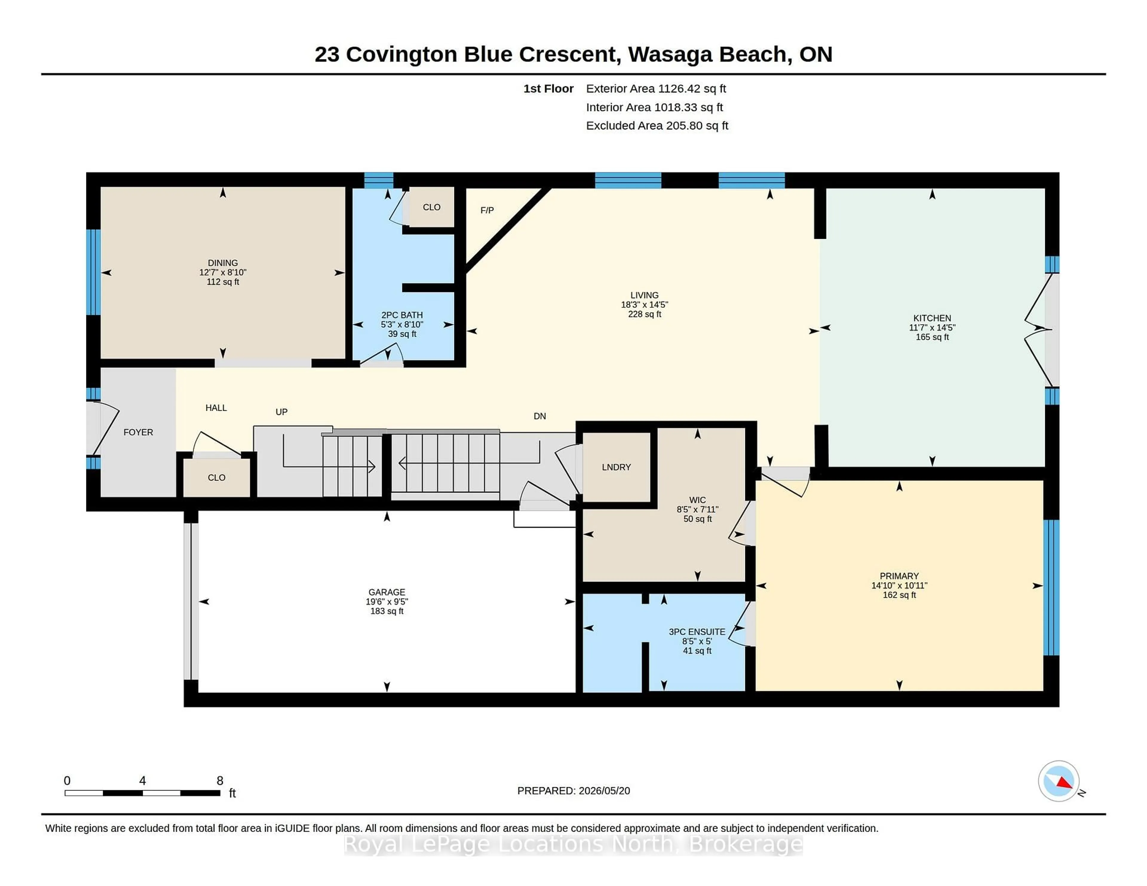 Floor plan for 23 Covington Blue Cres, Wasaga Beach Ontario L9Z 0E4