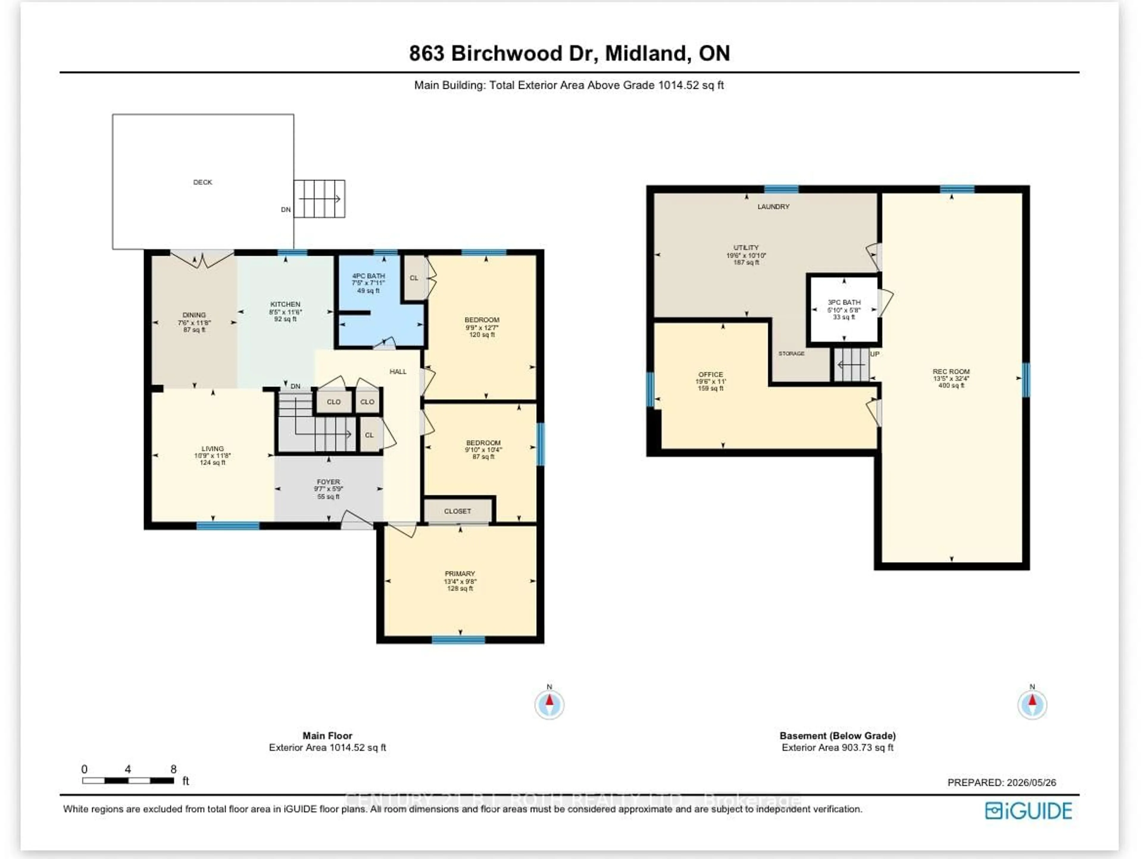 Floor plan for 863 BIRCHWOOD Dr, Midland Ontario L4R 4Y3