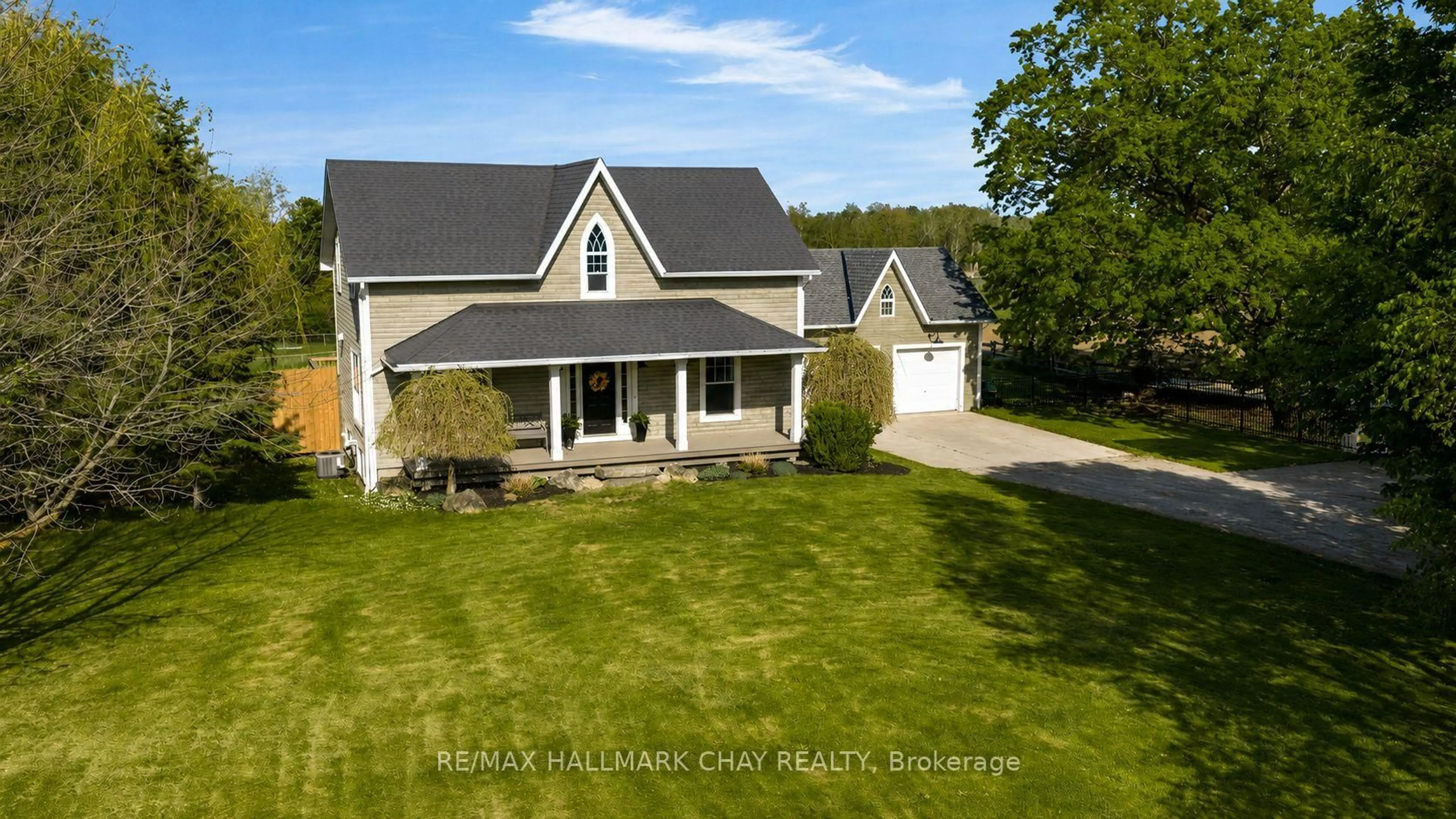 A pic from outside/outdoor area/front of a property/back of a property/a pic from drone, street for 1595 County 42 Rd, Clearview Ontario L0M 1S0