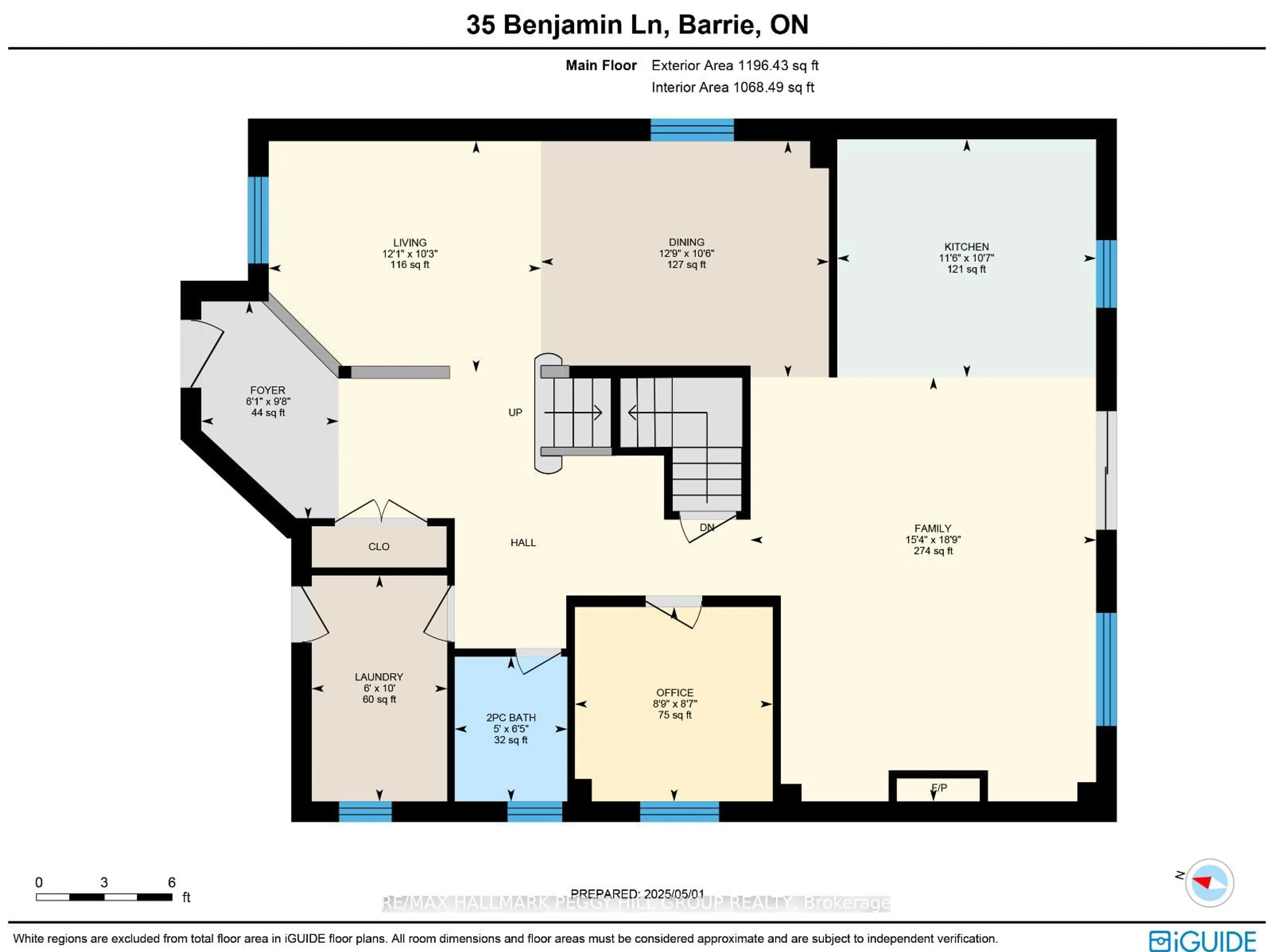 Floor plan for 35 Benjamin Lane, Barrie Ontario L4N 0S2