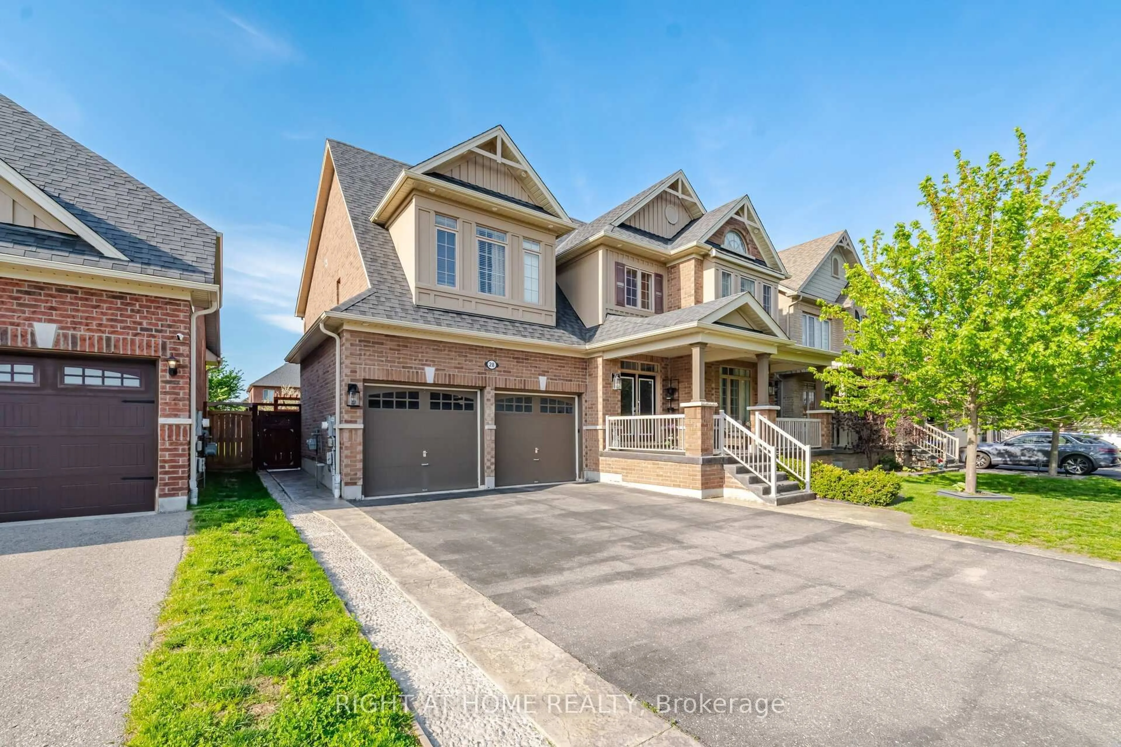 Home with brick exterior material, street for 28 Marks Rd, Springwater Ontario L9X 0S5