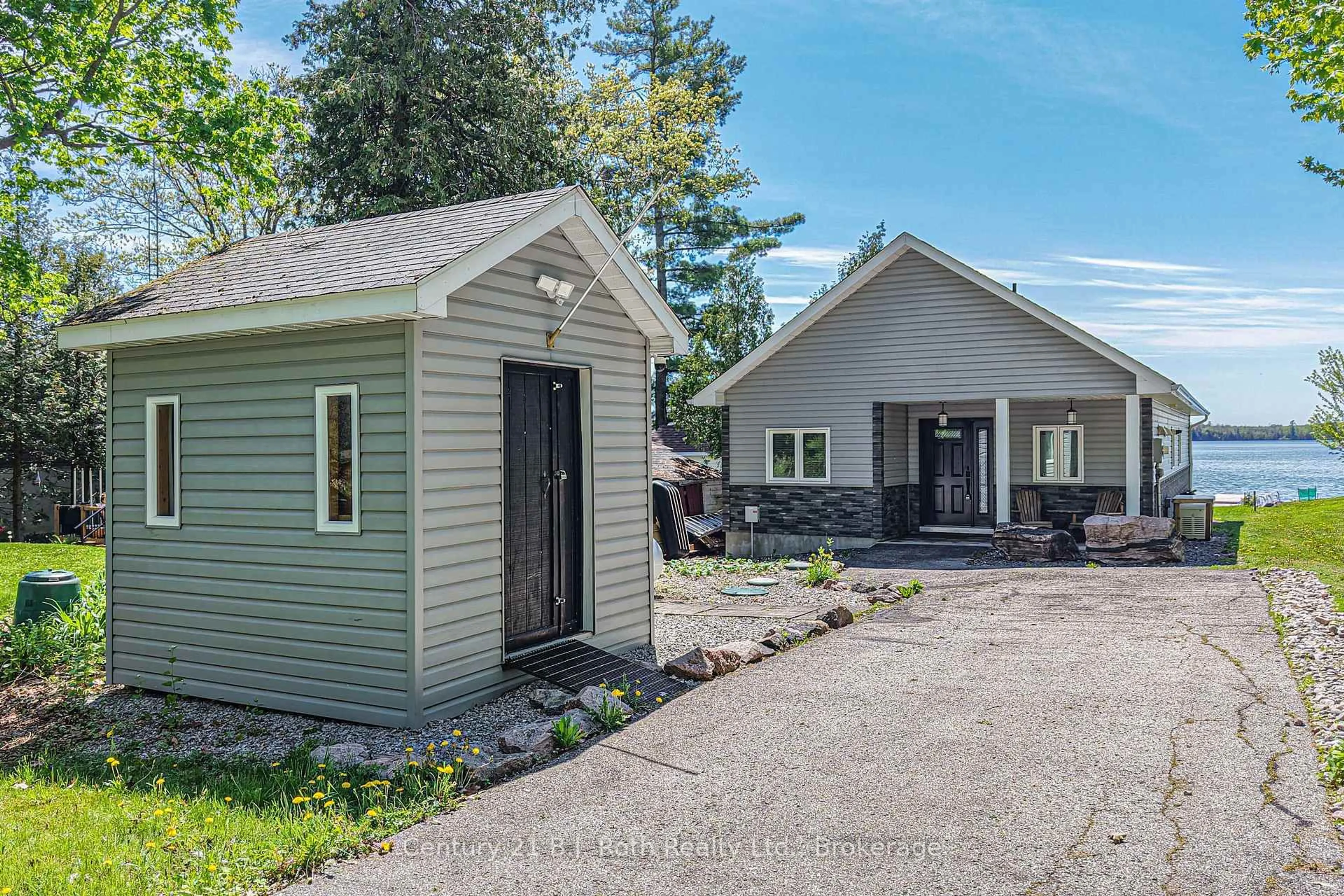 Home with vinyl exterior material, street for 7304 Glen Ellen Dr, Ramara Ontario L0K 2B0