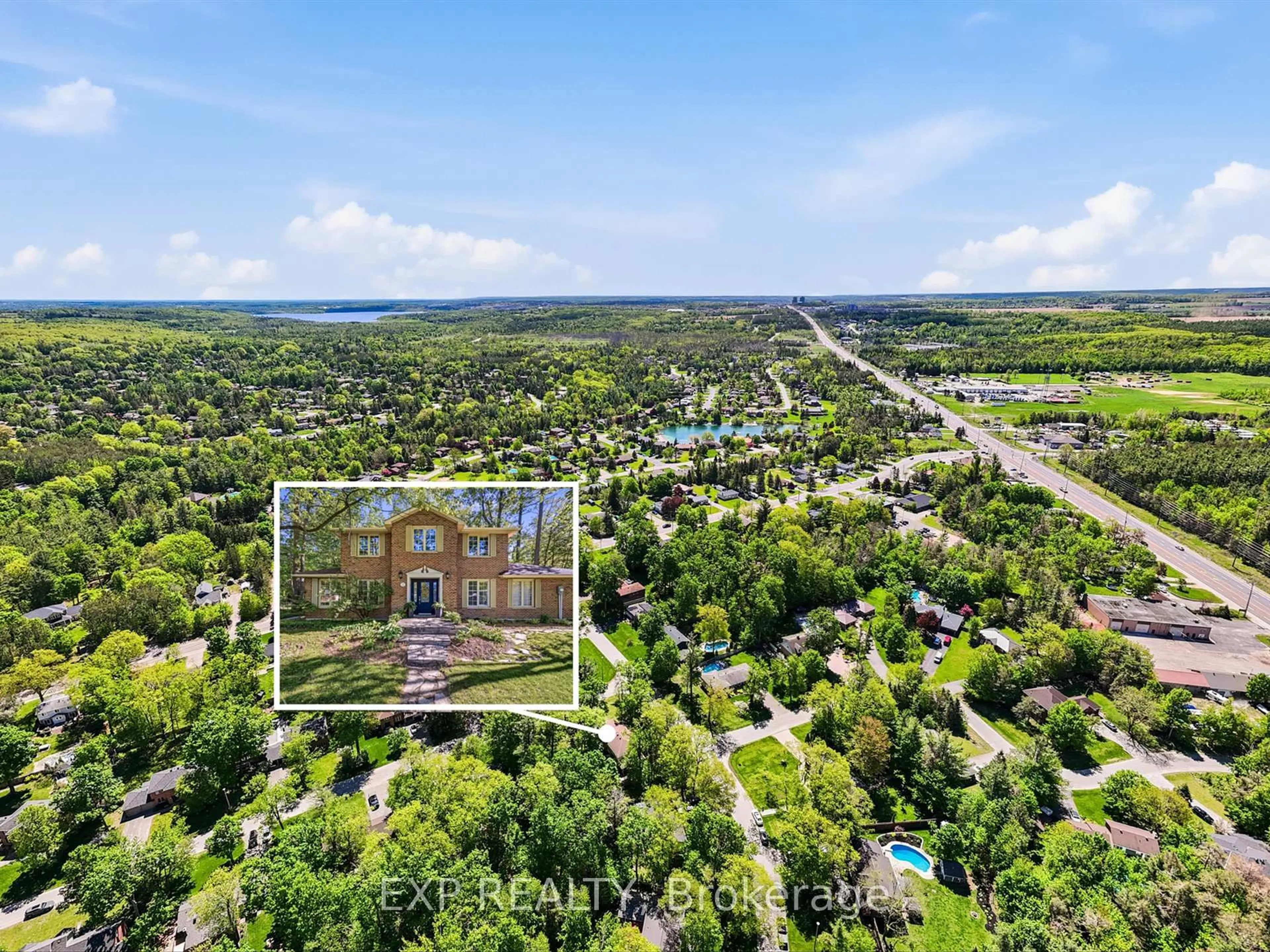 A pic from outside/outdoor area/front of a property/back of a property/a pic from drone, water/lake/river/ocean view for 11 Spence Ave, Springwater Ontario L9X 0P2