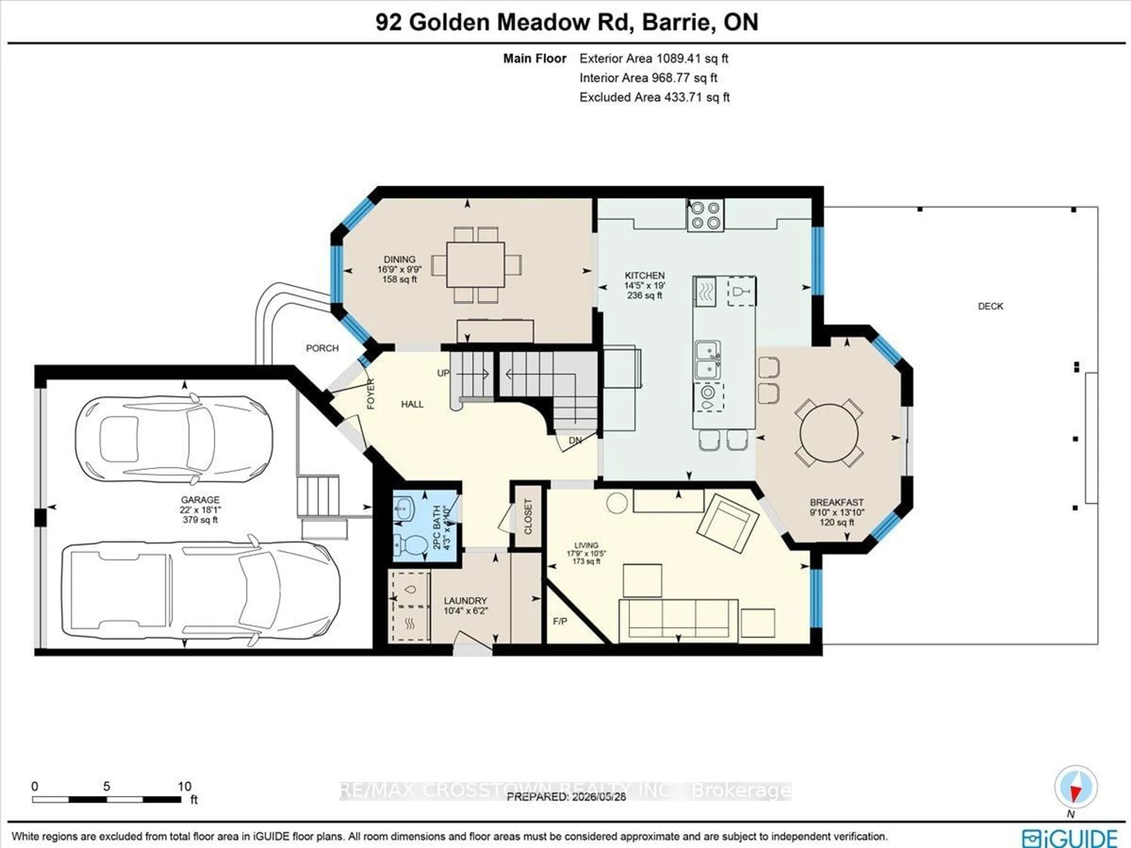 Floor plan for 92 Golden Meadow Rd, Barrie Ontario L4N 7G4