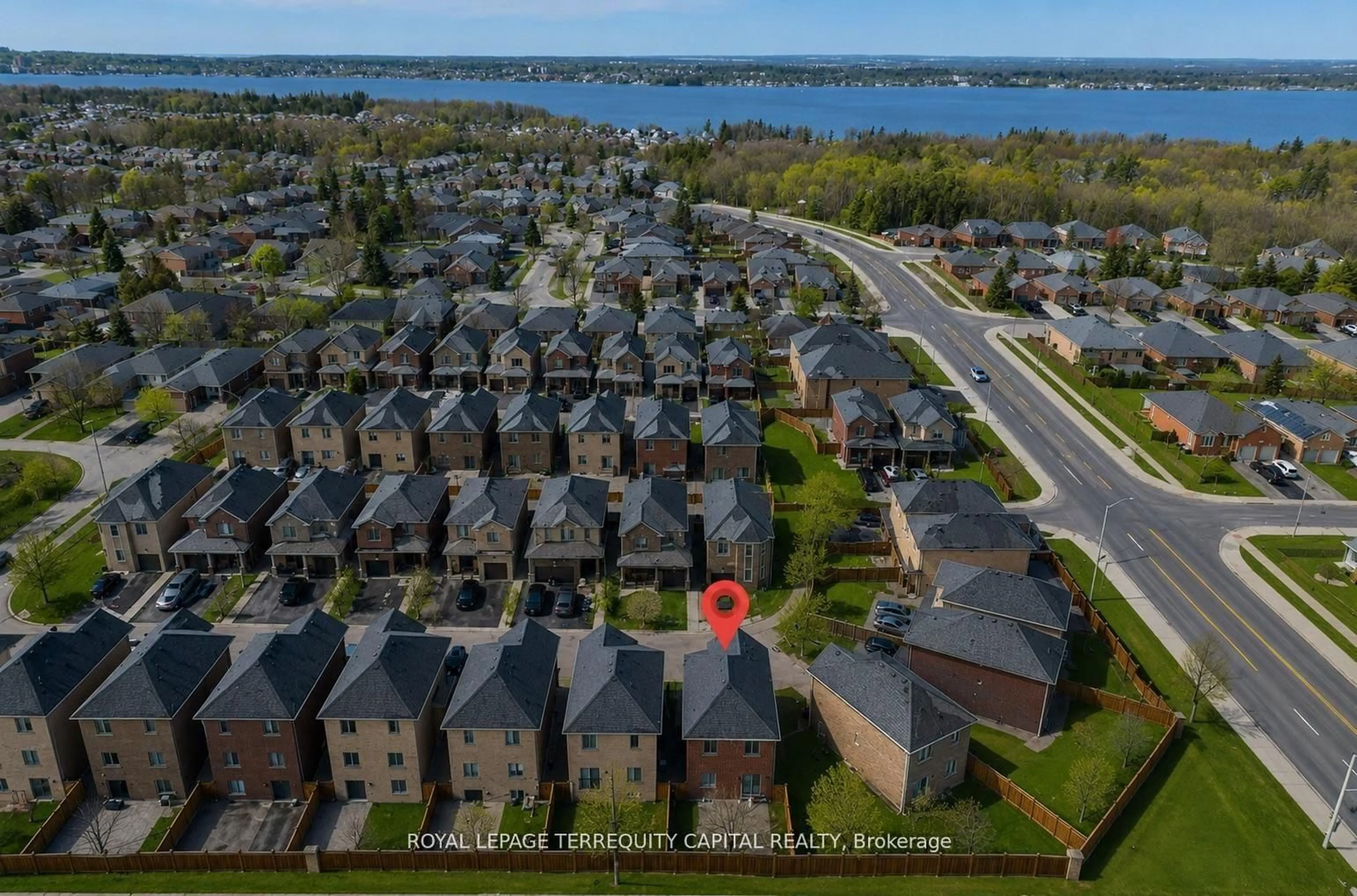A pic from outside/outdoor area/front of a property/back of a property/a pic from drone, water/lake/river/ocean view for 11 Bedford Estates Cres, Barrie Ontario L4N 9K5
