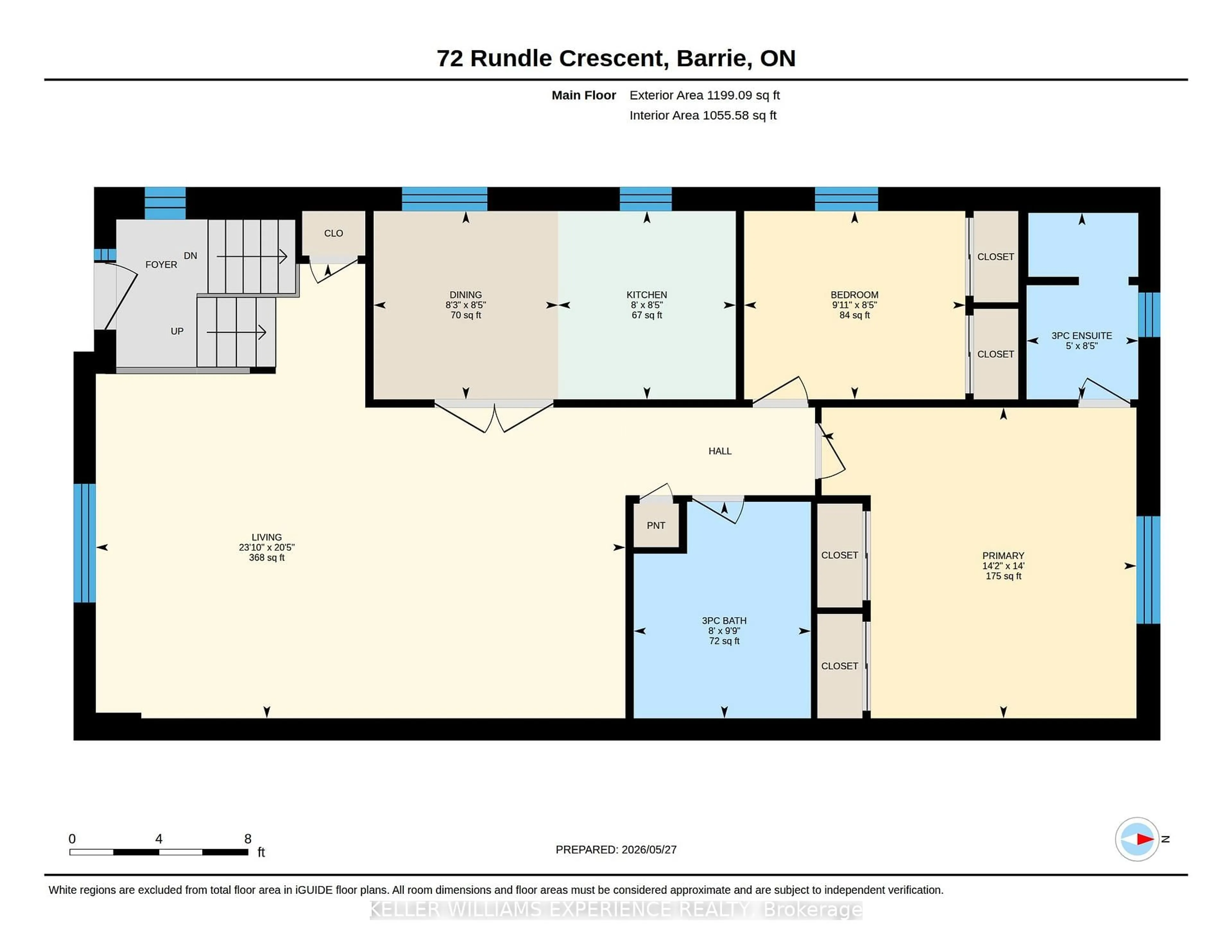 Floor plan for 72 Rundle Cres, Barrie Ontario L4N 8E6