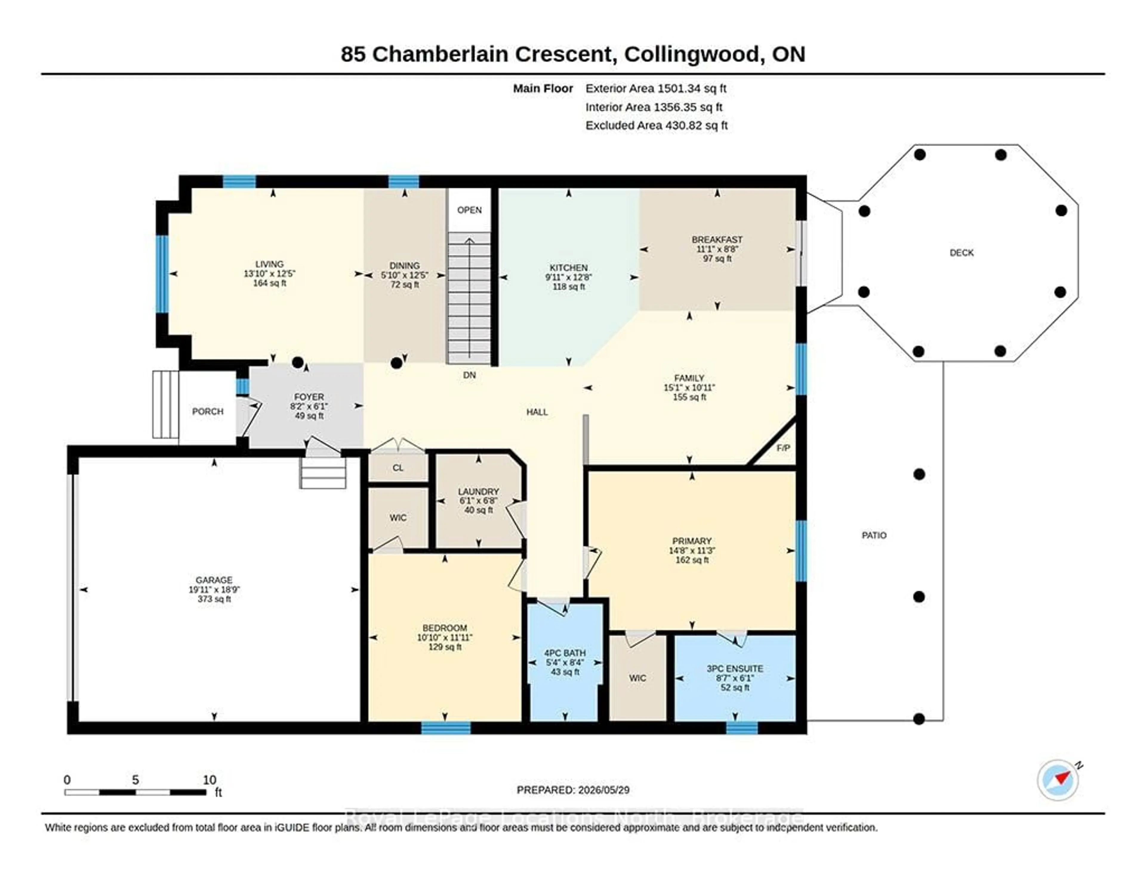Floor plan for 85 Chamberlain Cres, Collingwood Ontario L9Y 0C8