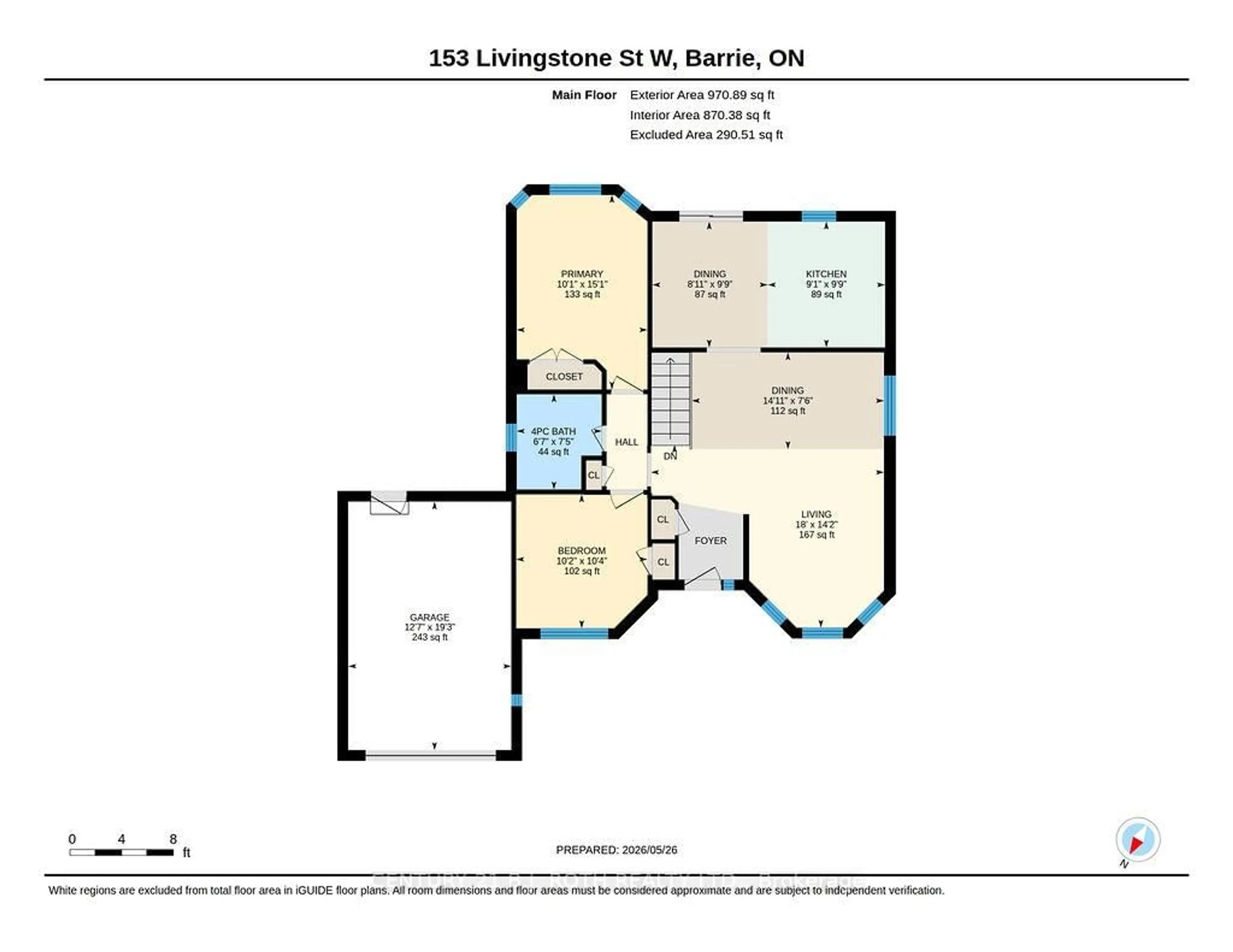 Floor plan for 153 Livingstone St, Barrie Ontario L4N 7J7