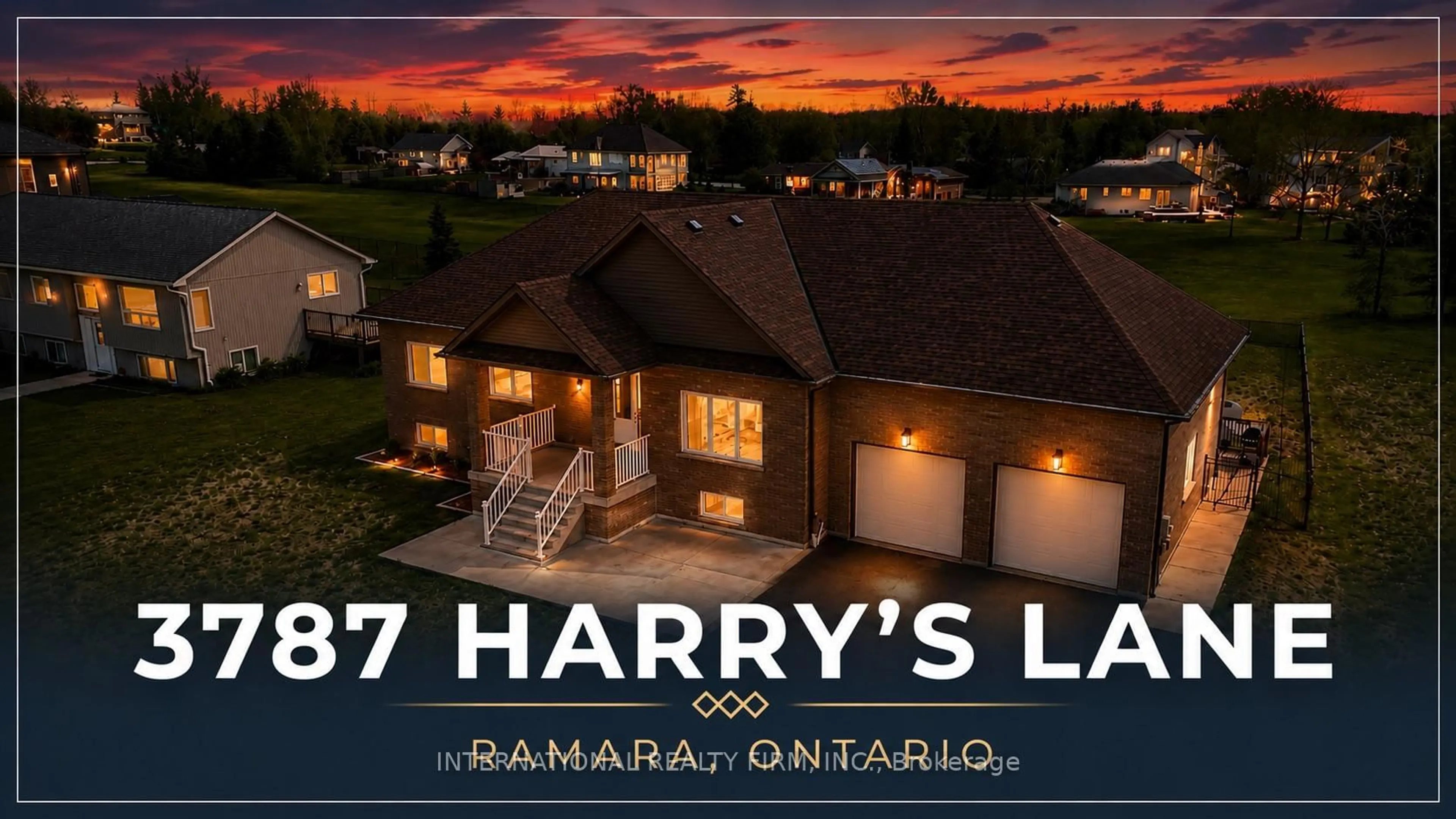 A pic from outside/outdoor area/front of a property/back of a property/a pic from drone, water/lake/river/ocean view for 3787 Harry's Lane, Ramara Ontario L3V 0L1