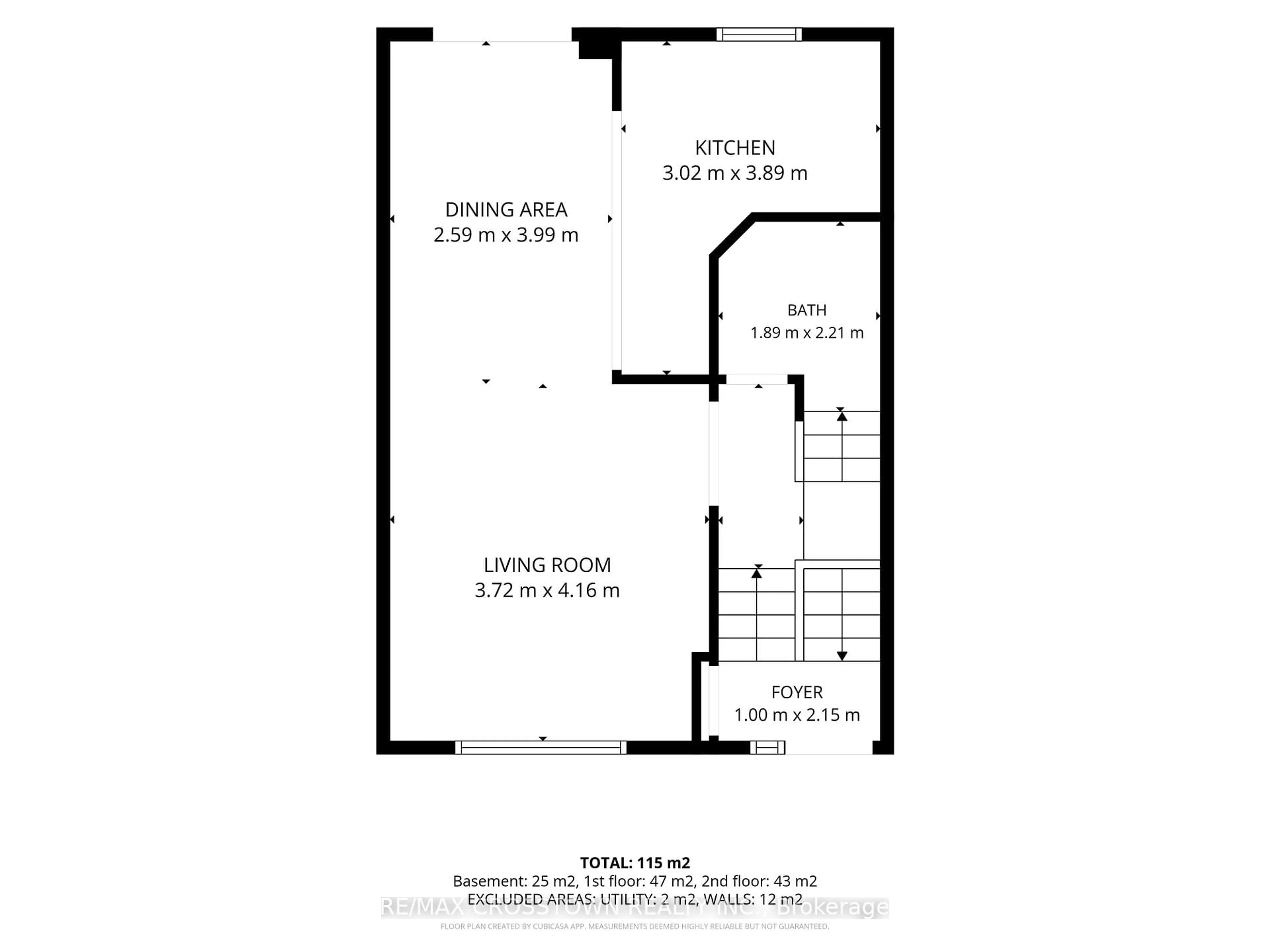 Floor plan for 1095 Mississaga St #121, Orillia Ontario L3V 6W7