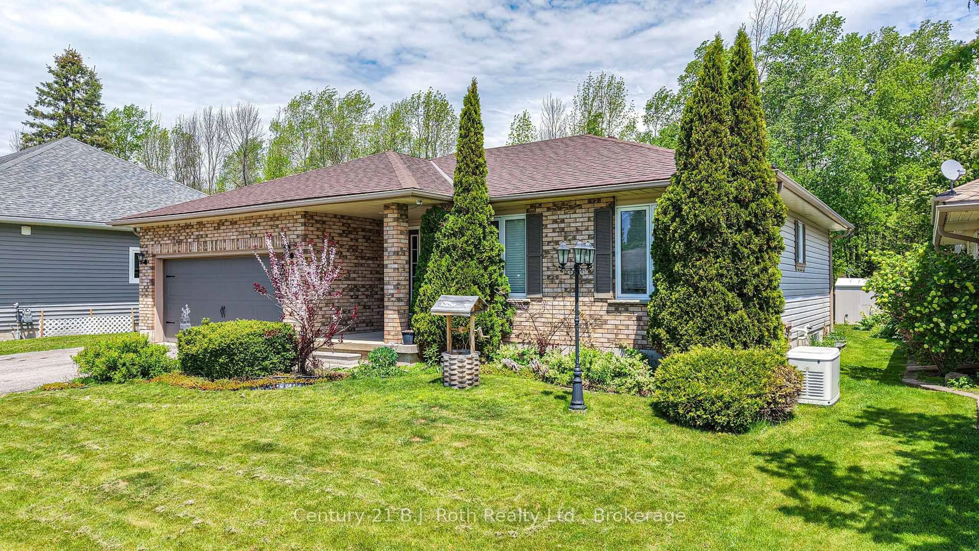 Home with brick exterior material, street for 48 Brick Pond Rd, Severn Ontario L0K 1E0
