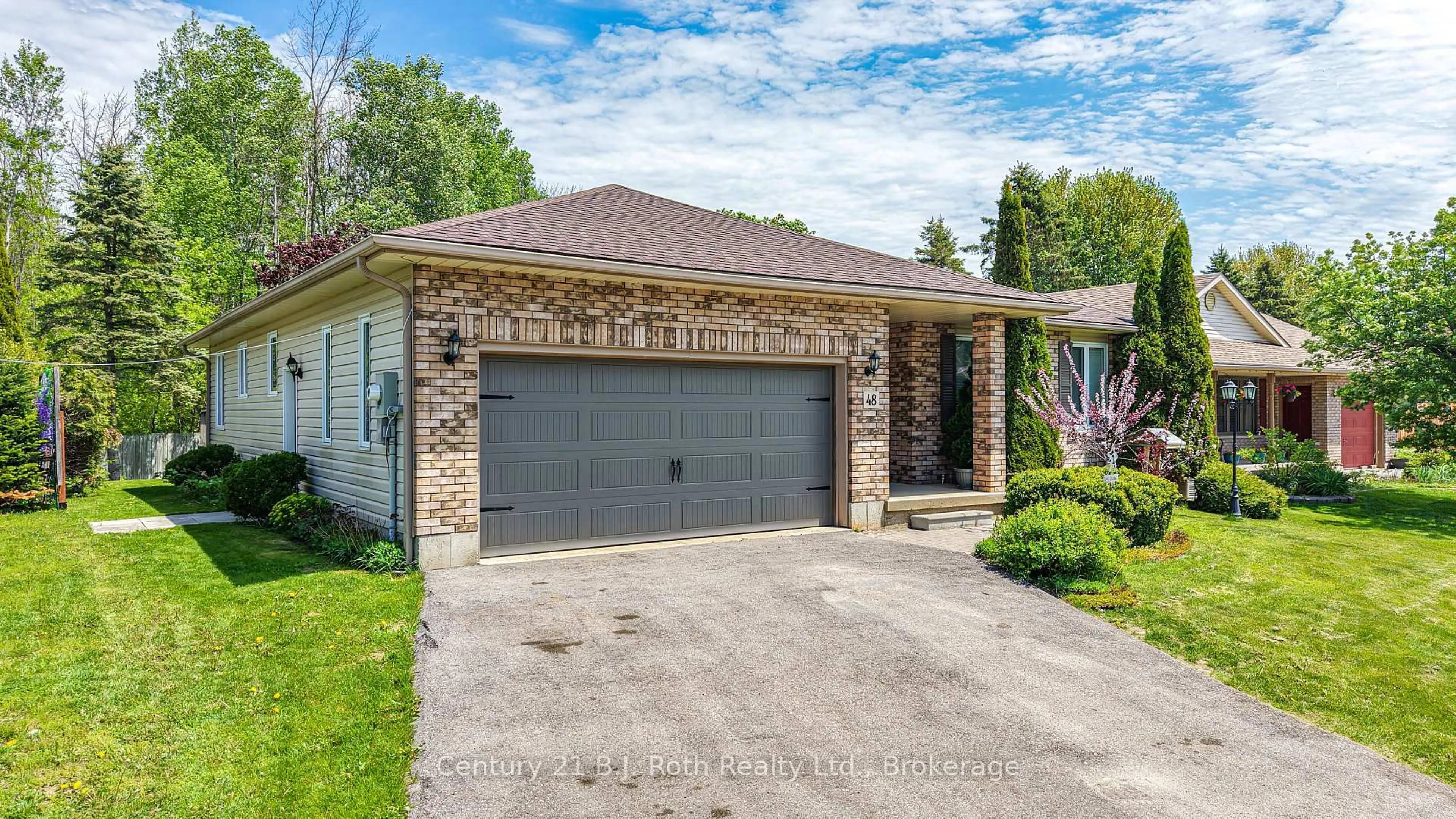 Home with brick exterior material, street for 48 Brick Pond Rd, Severn Ontario L0K 1E0