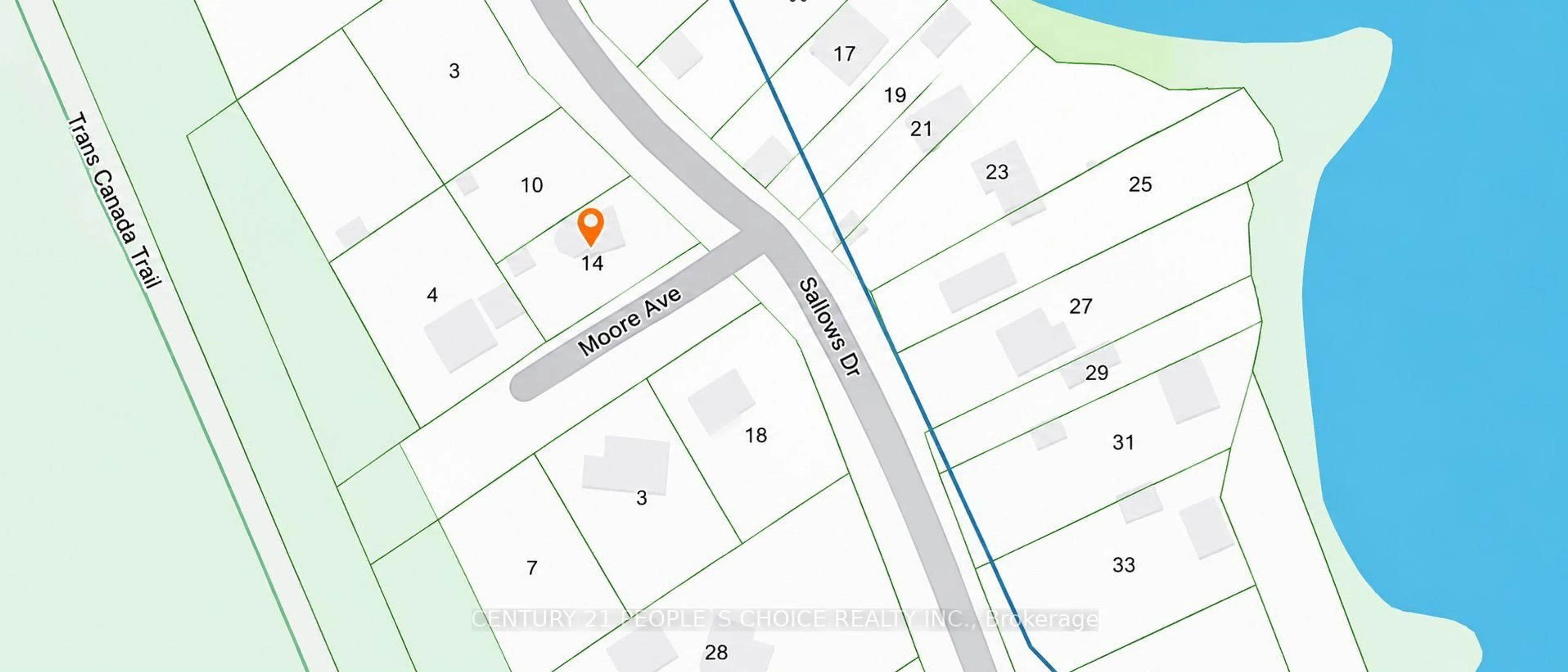 Picture of a map for 14 Sallows Dr, Tay Ontario L0K 2A0
