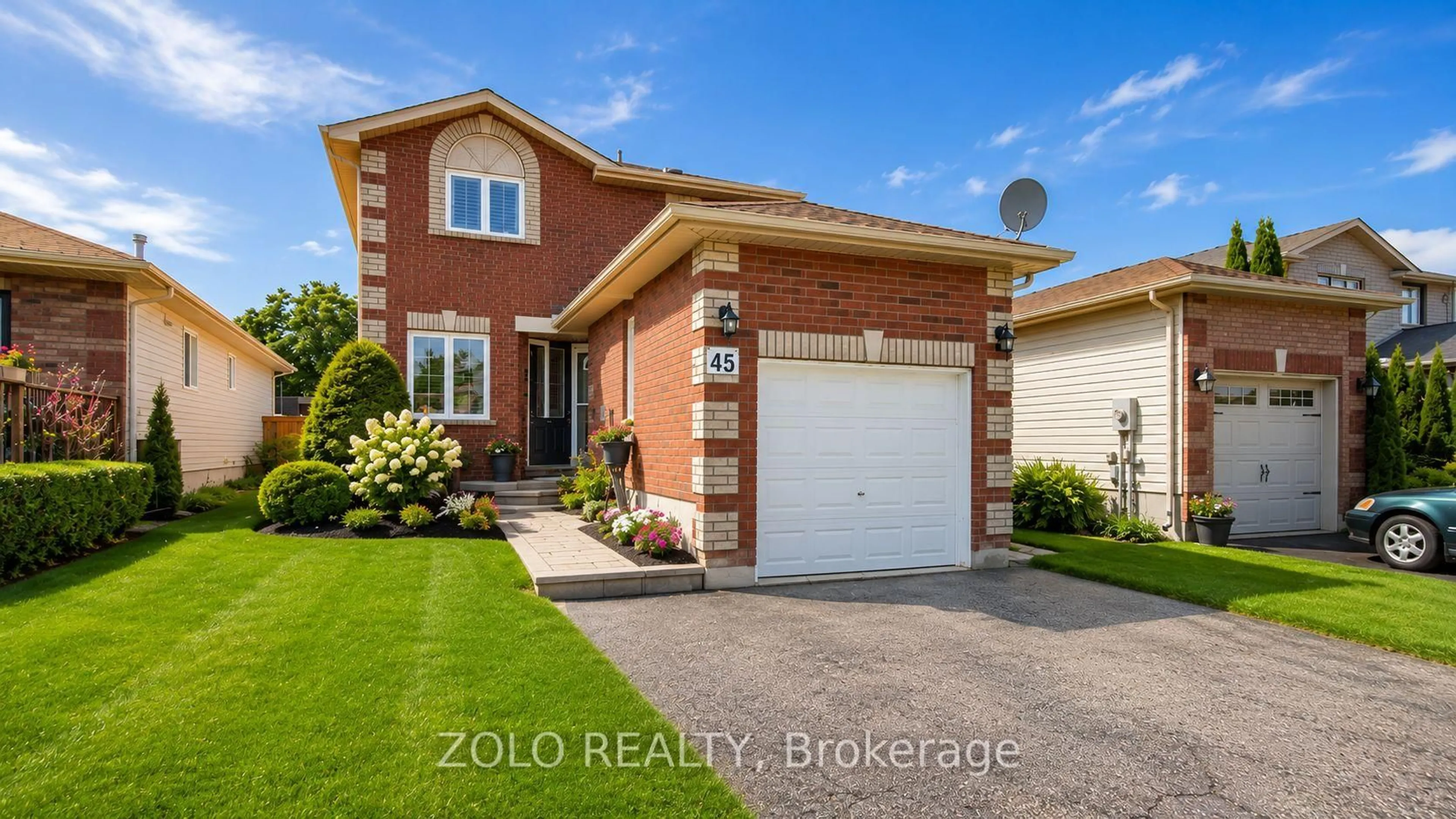Home with brick exterior material, street for 45 Athabaska Rd, Barrie Ontario L4N 8E8