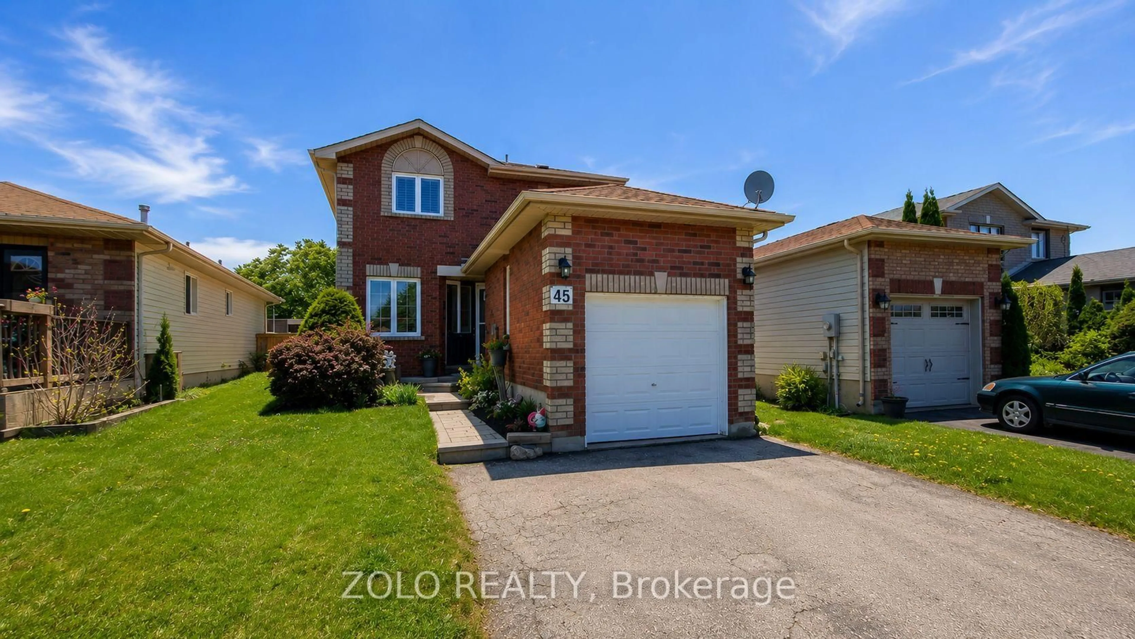 Home with brick exterior material, street for 45 Athabaska Rd, Barrie Ontario L4N 8E8