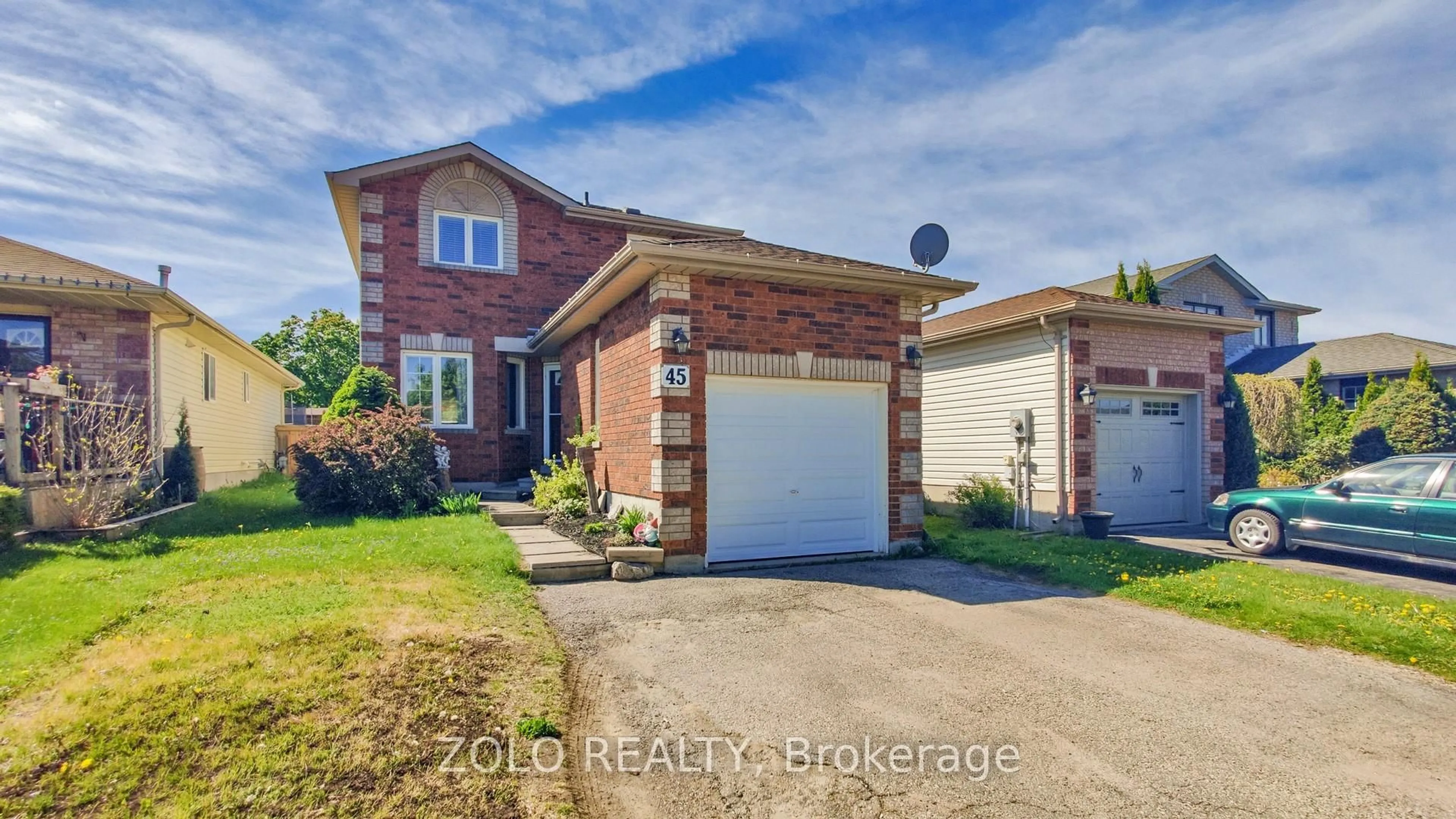 Home with brick exterior material, street for 45 Athabaska Rd, Barrie Ontario L4N 8E8